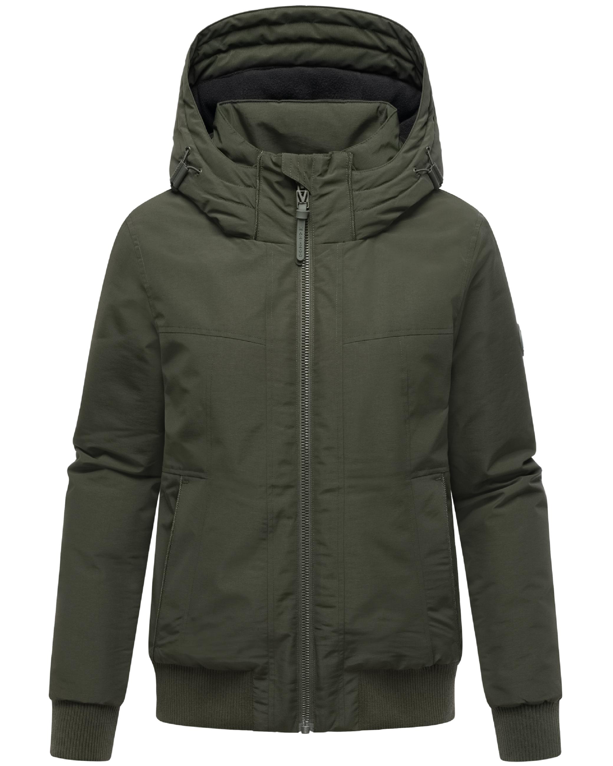 wasserdichte Winterjacke mit Rippstrick-Details "Mooni 16" Dark Olive