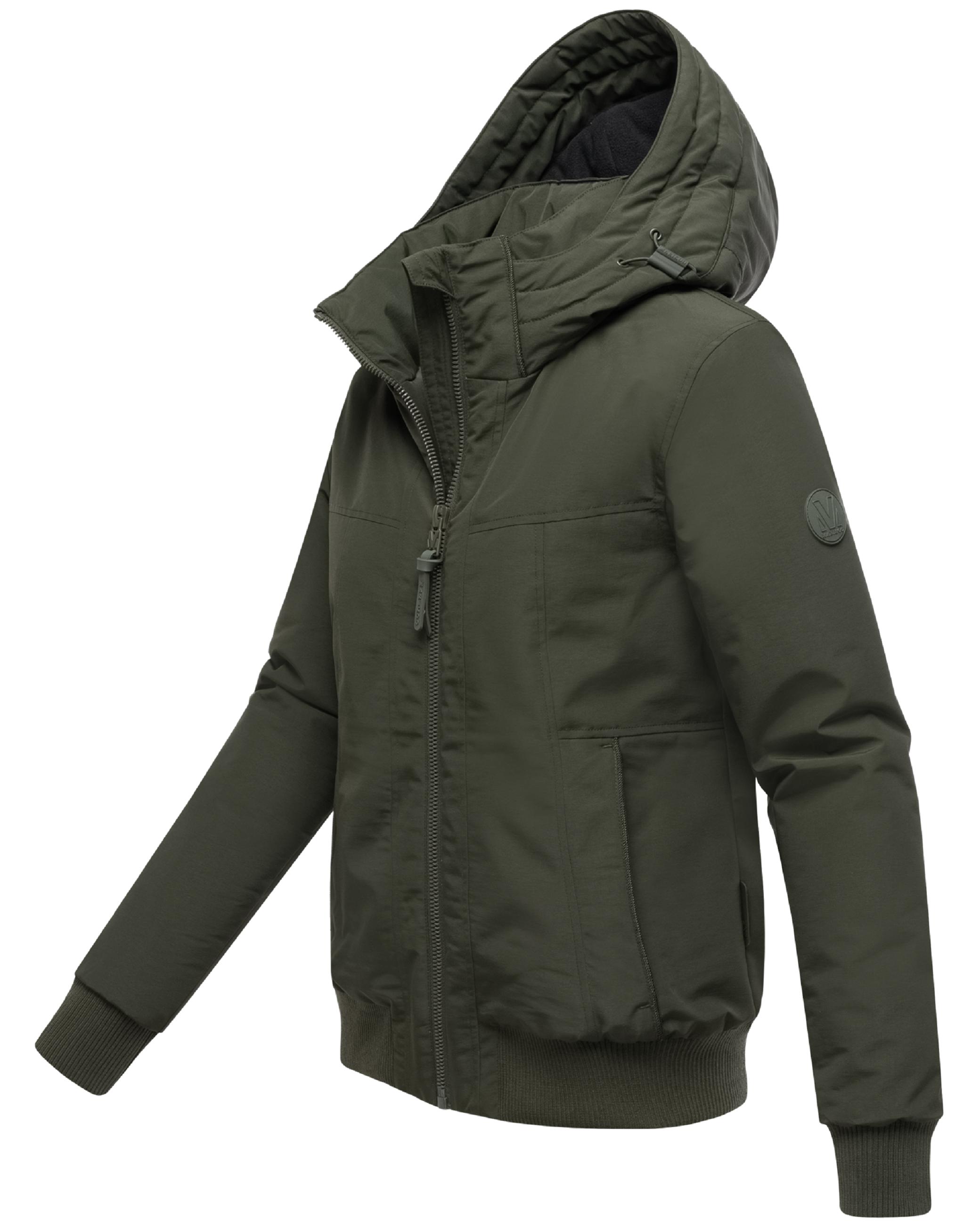 wasserdichte Winterjacke mit Rippstrick-Details "Mooni 16" Dark Olive