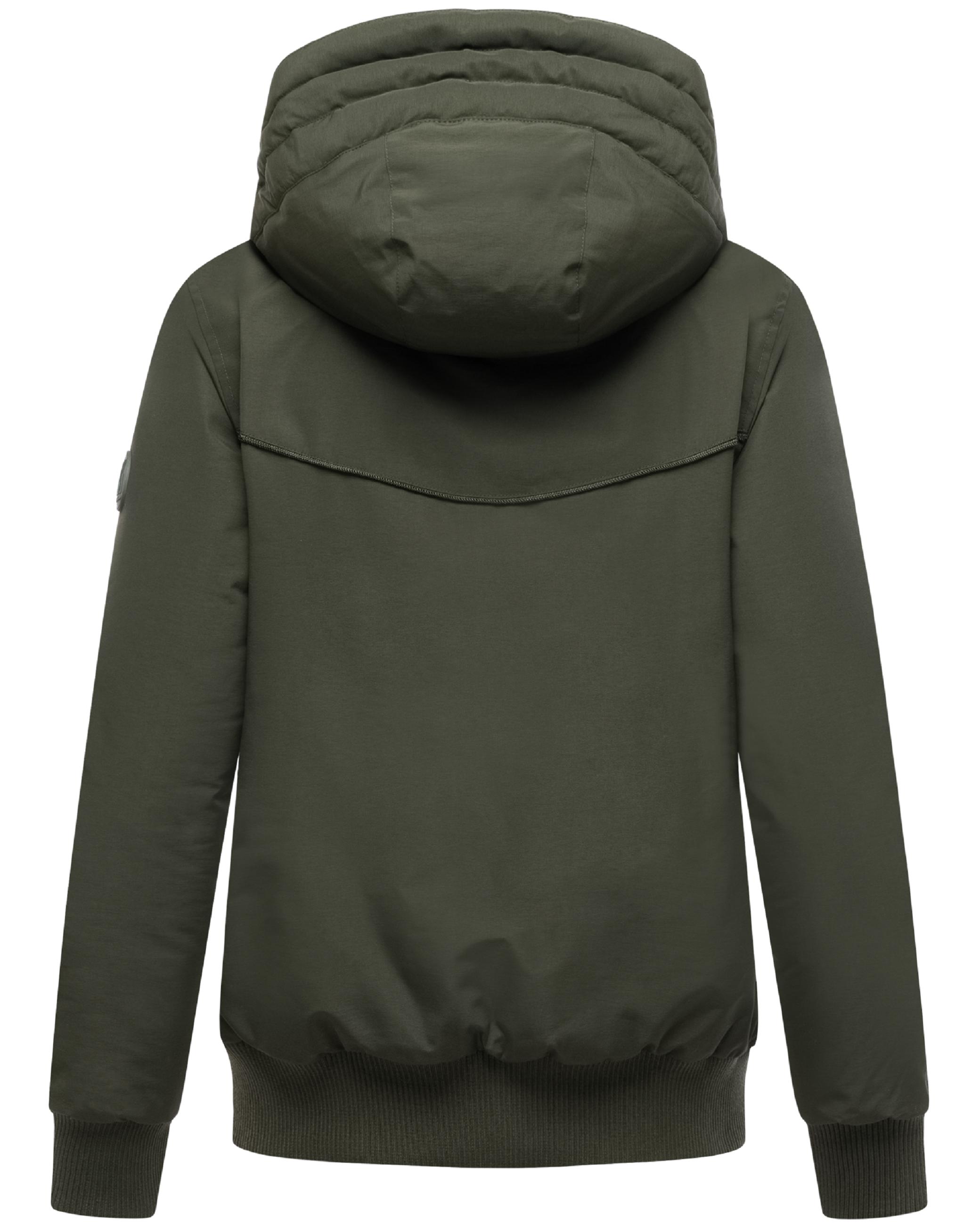 wasserdichte Winterjacke mit Rippstrick-Details "Mooni 16" Dark Olive