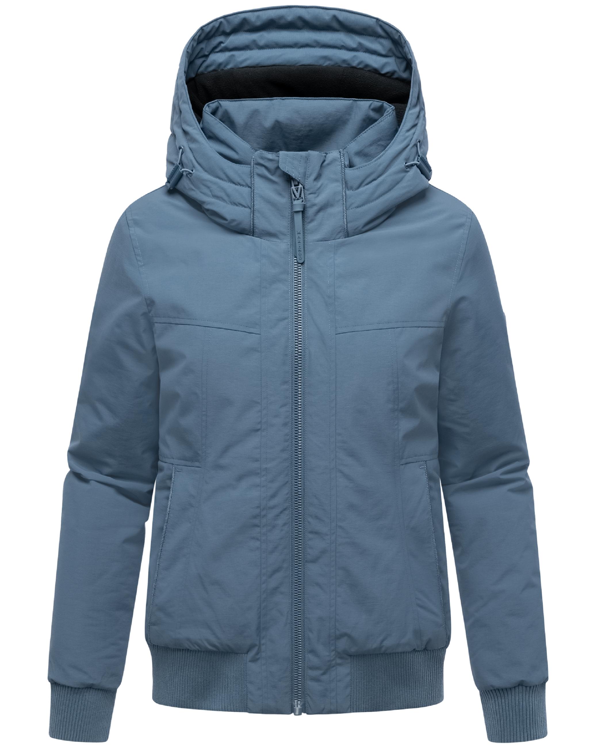 wasserdichte Winterjacke mit Rippstrick-Details "Mooni 16" Dusty Blue