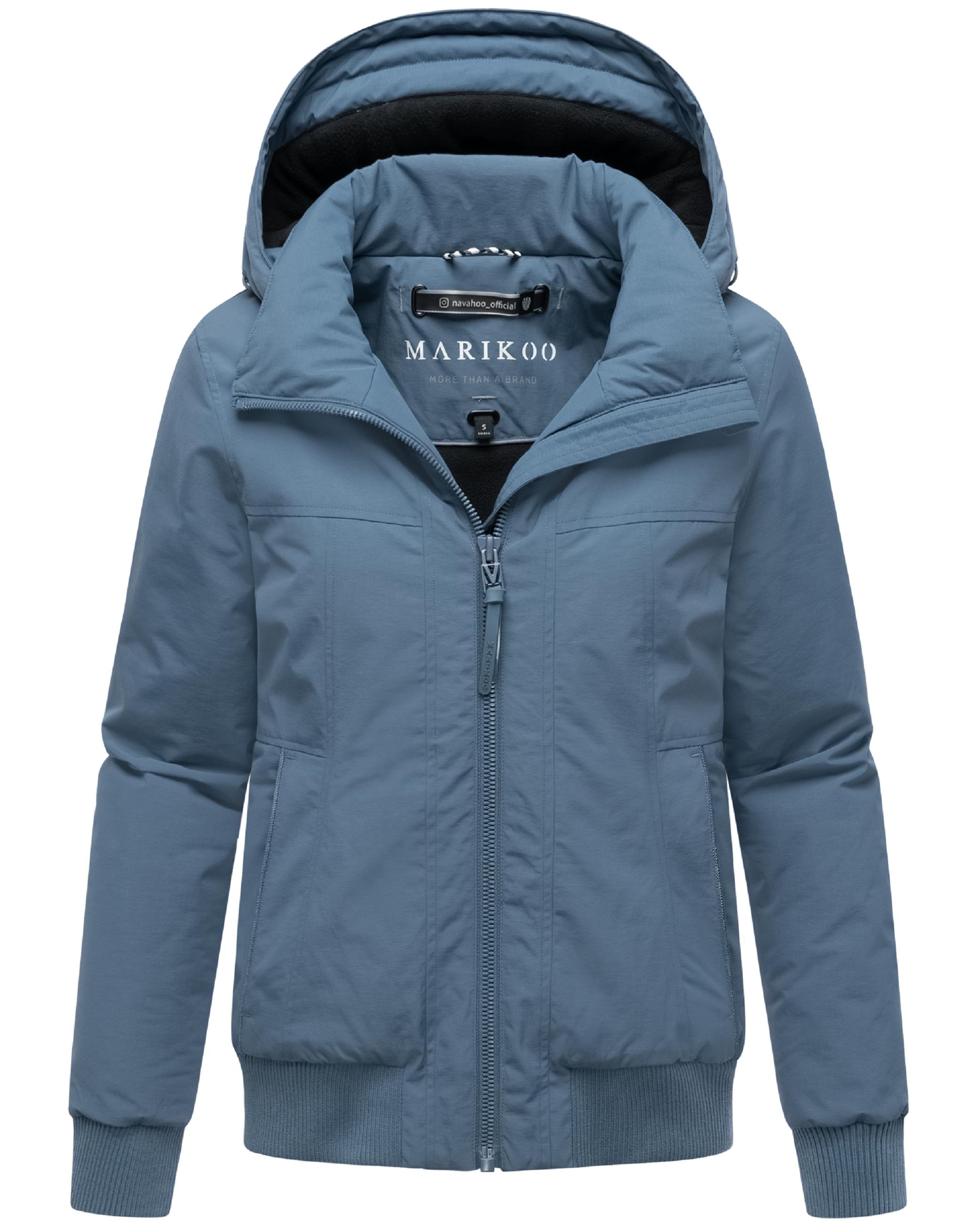 wasserdichte Winterjacke mit Rippstrick-Details "Mooni 16" Dusty Blue