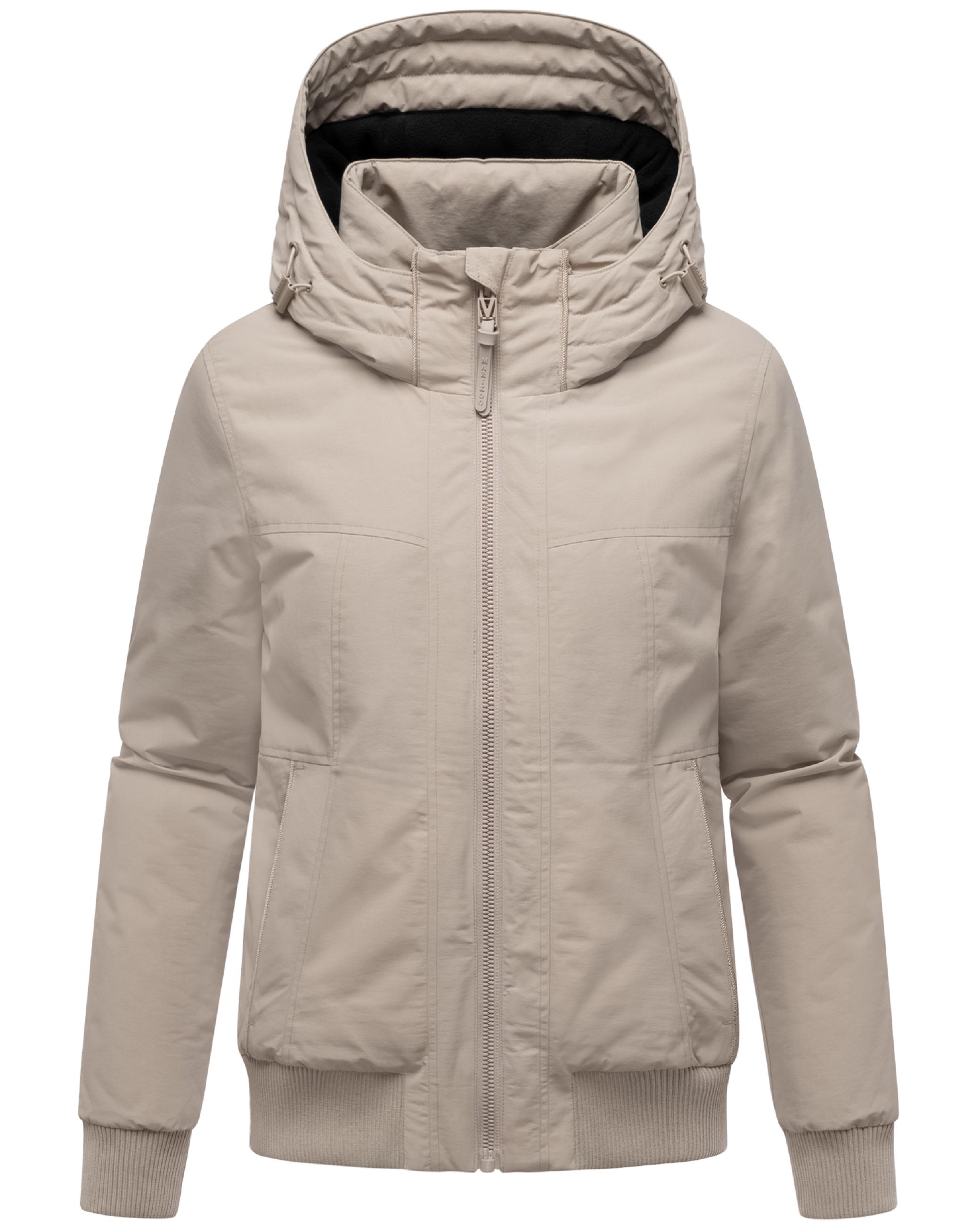 wasserdichte Winterjacke mit Rippstrick-Details "Mooni 16" Light Taupe