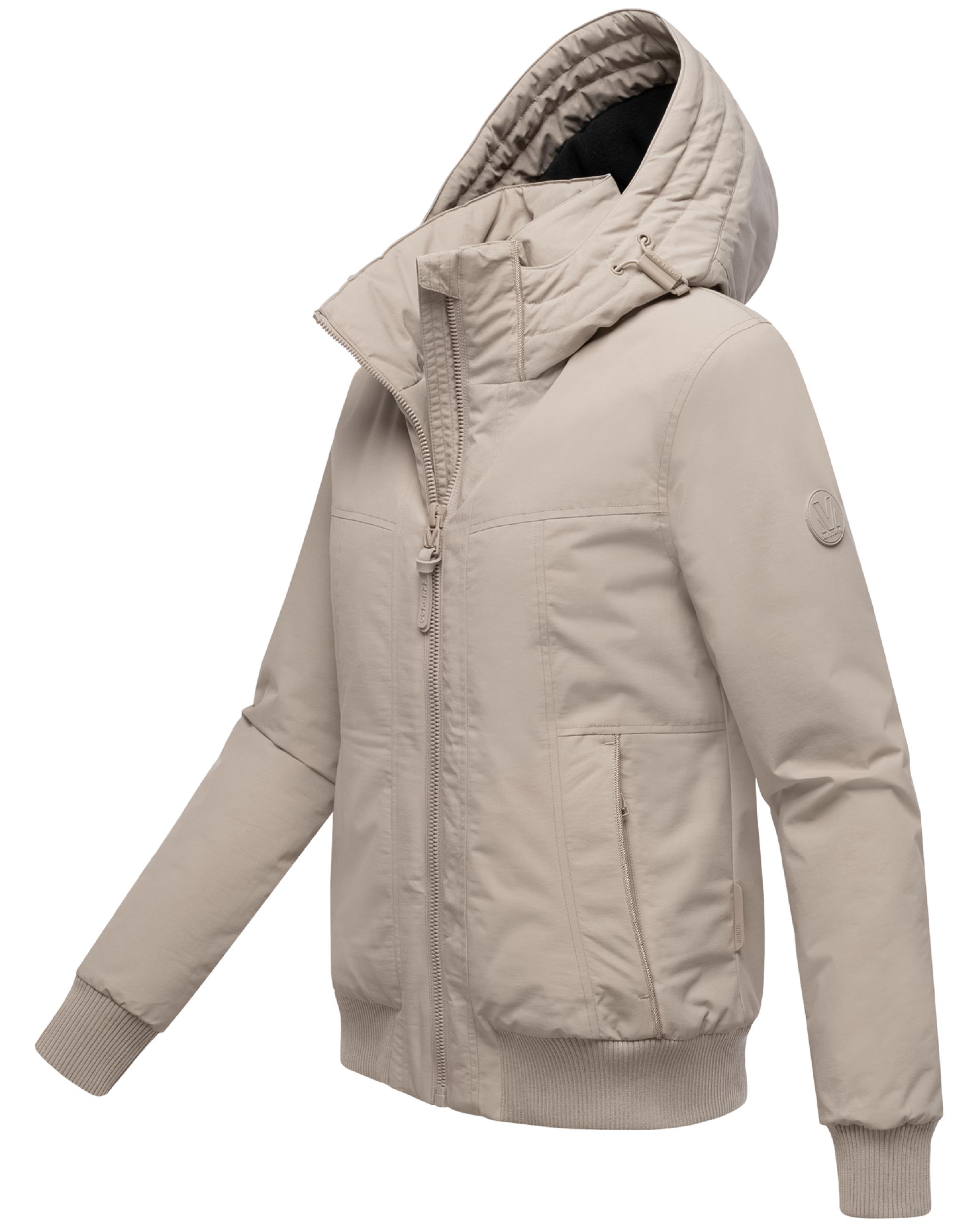 wasserdichte Winterjacke mit Rippstrick-Details "Mooni 16" Light Taupe