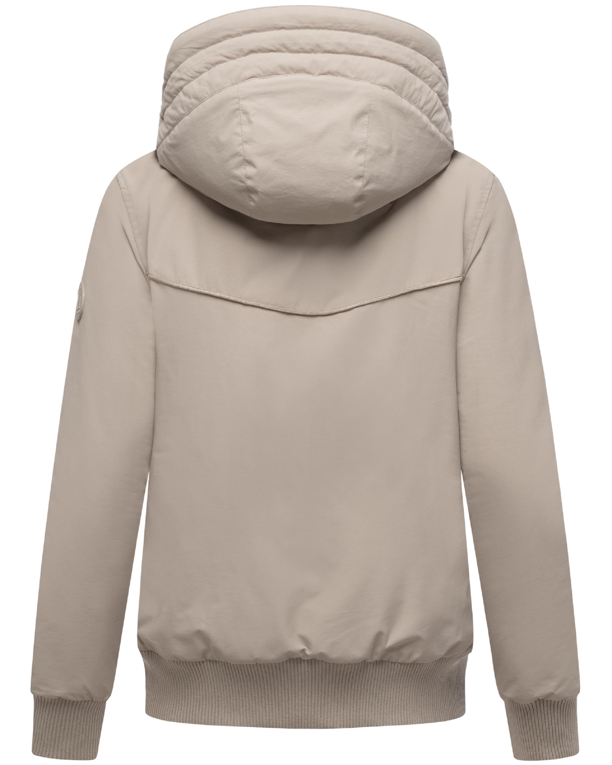 wasserdichte Winterjacke mit Rippstrick-Details "Mooni 16" Light Taupe