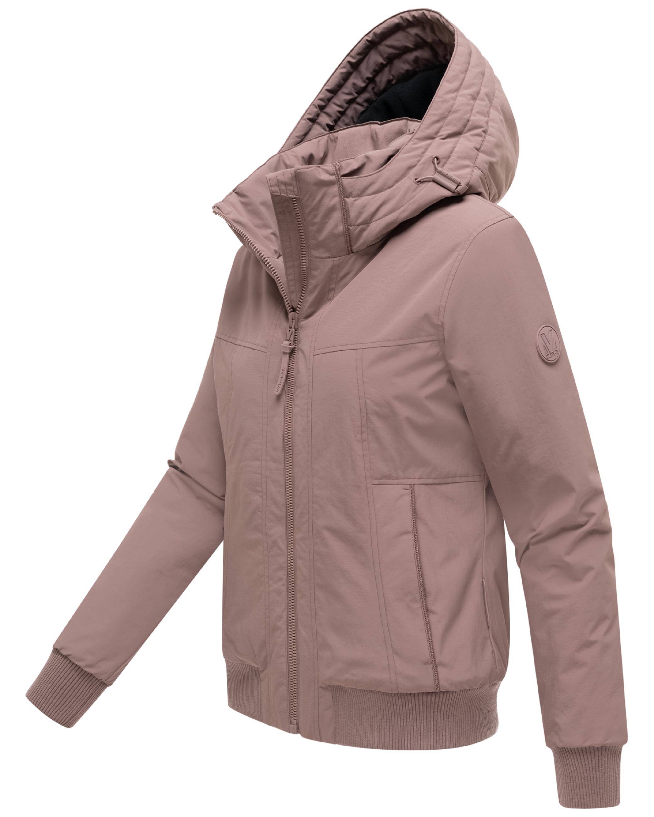Winterjacke mit Rippstrick-Details "Mooni 16" Mauve