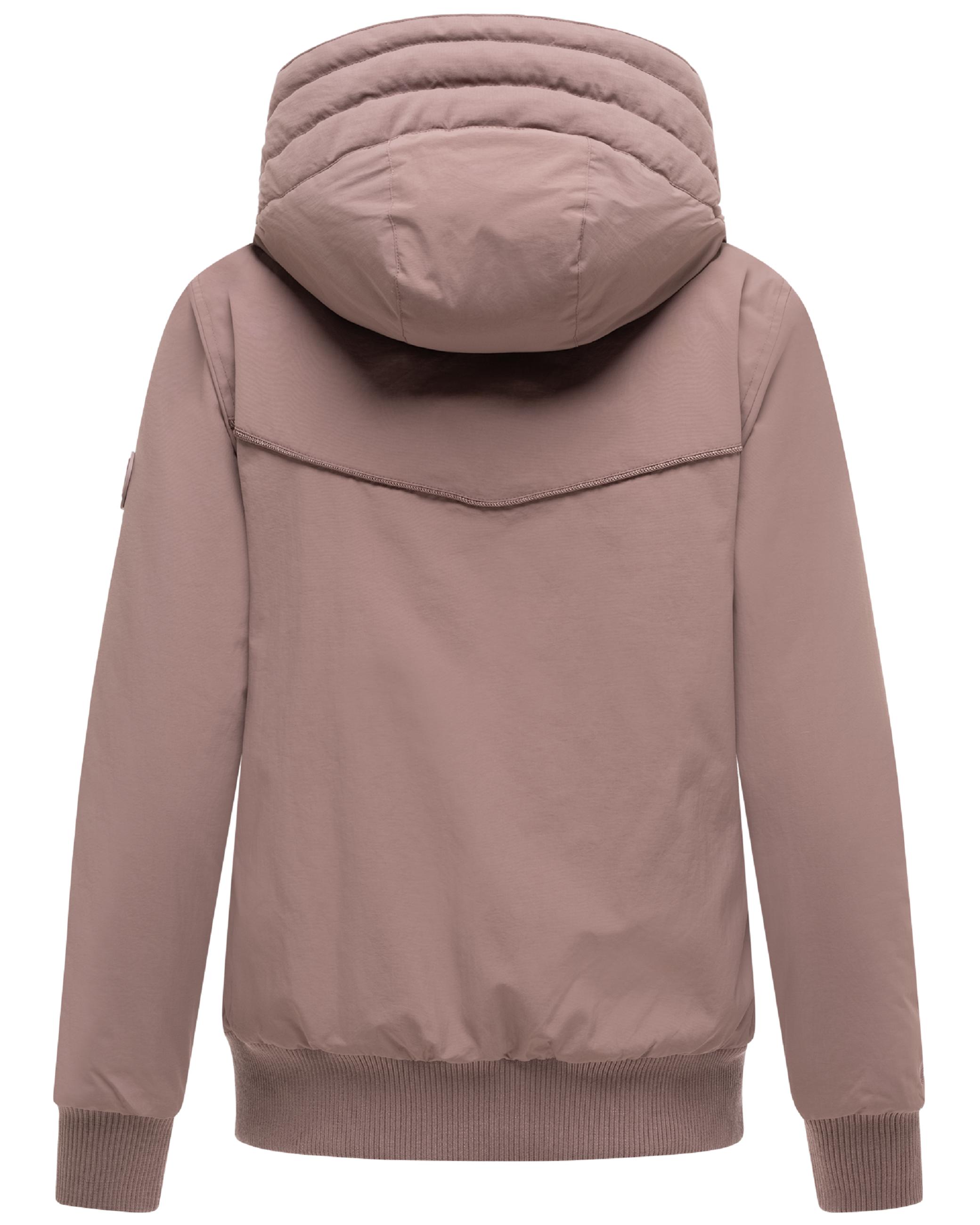 Winterjacke mit Rippstrick-Details "Mooni 16" Mauve