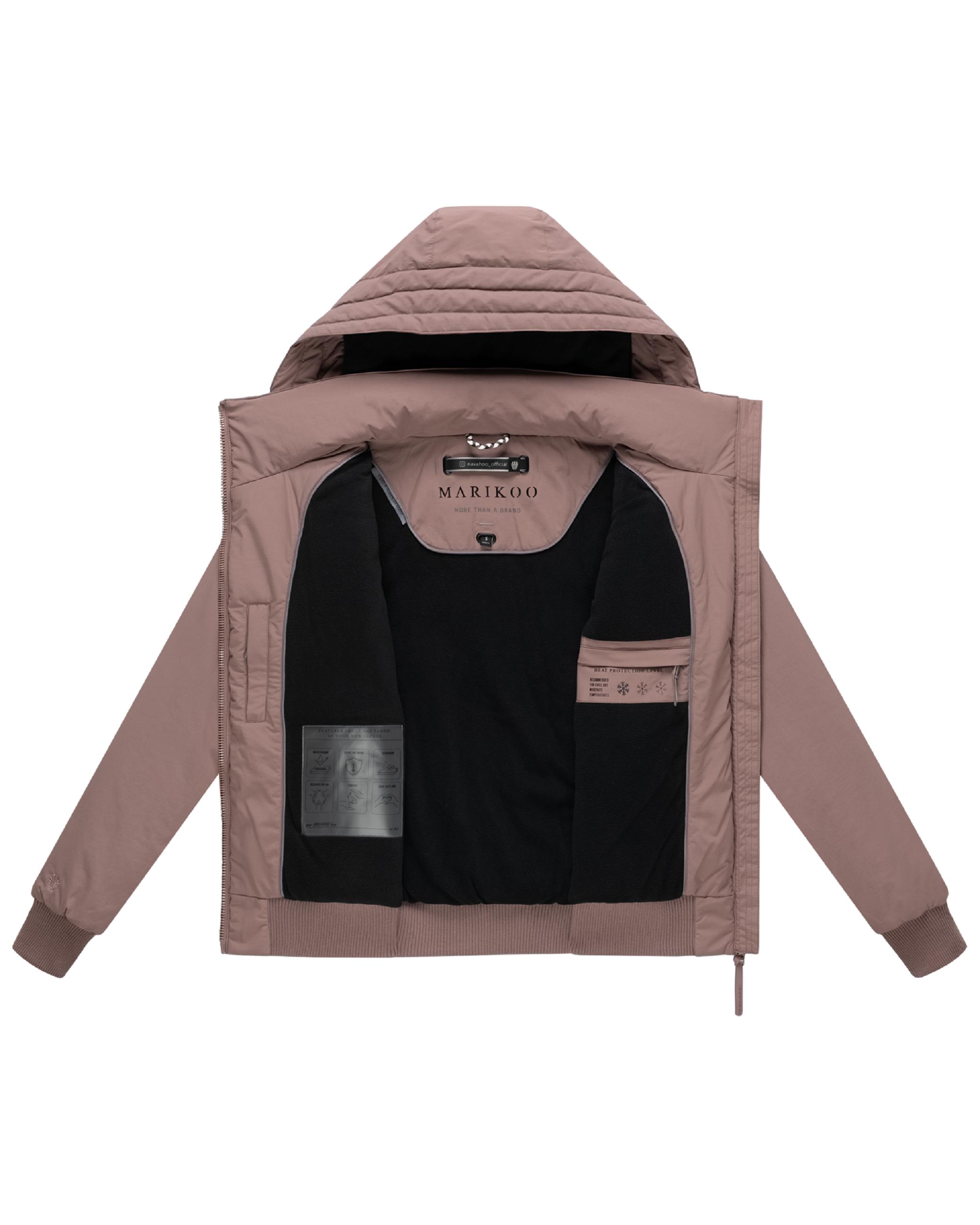 Winterjacke mit Rippstrick-Details "Mooni 16" Mauve