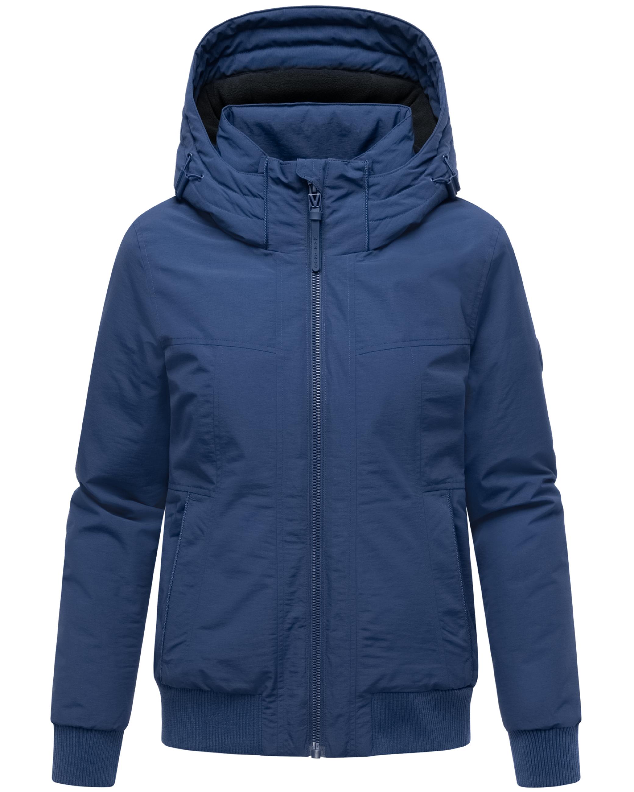 wasserdichte Winterjacke mit Rippstrick-Details "Mooni 16" Navy