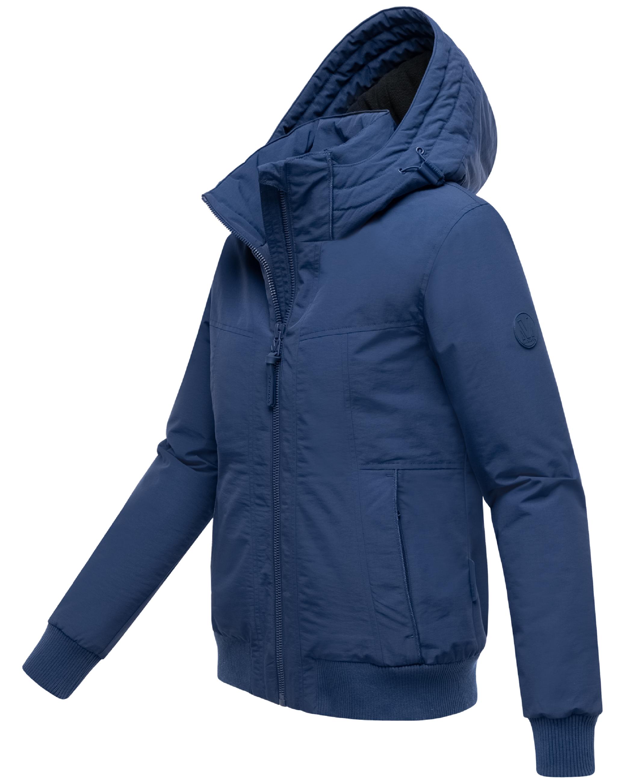 wasserdichte Winterjacke mit Rippstrick-Details "Mooni 16" Navy