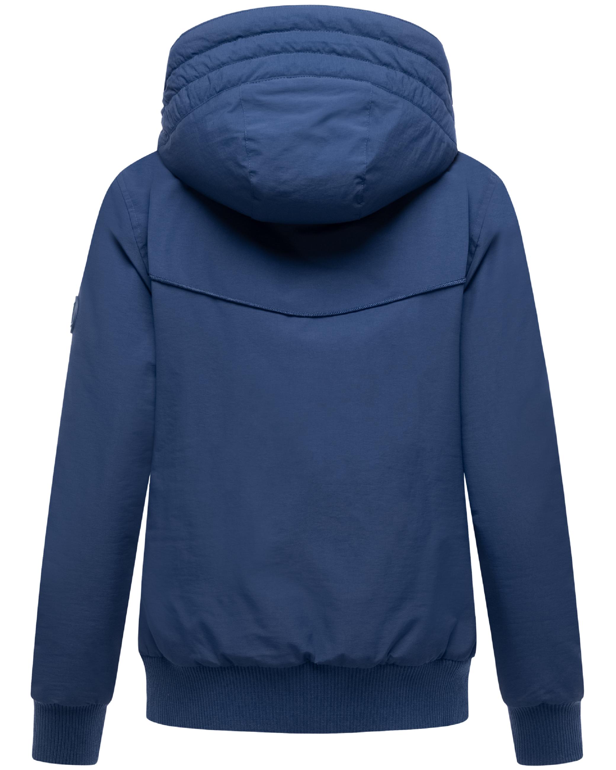 wasserdichte Winterjacke mit Rippstrick-Details "Mooni 16" Navy