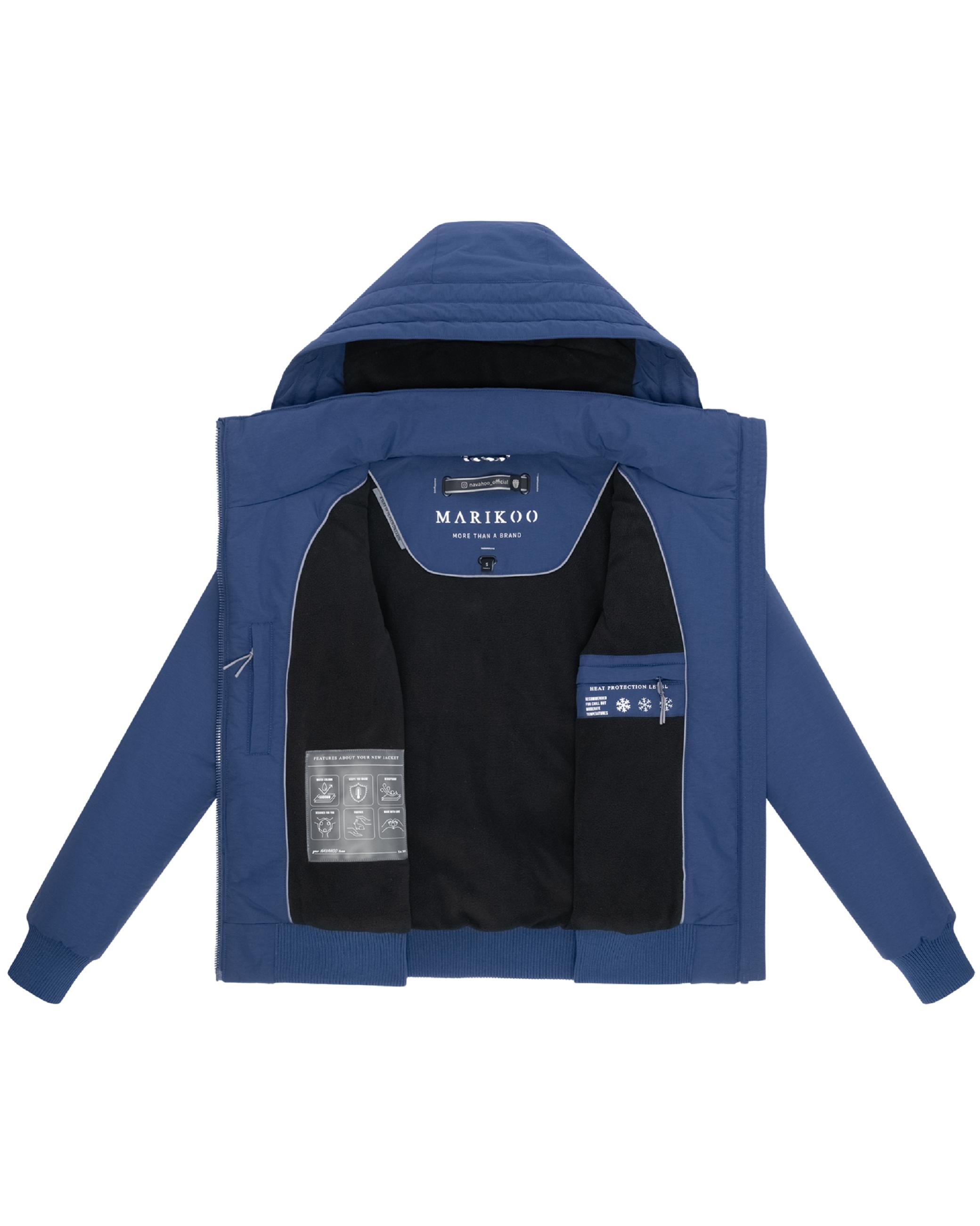 wasserdichte Winterjacke mit Rippstrick-Details "Mooni 16" Navy