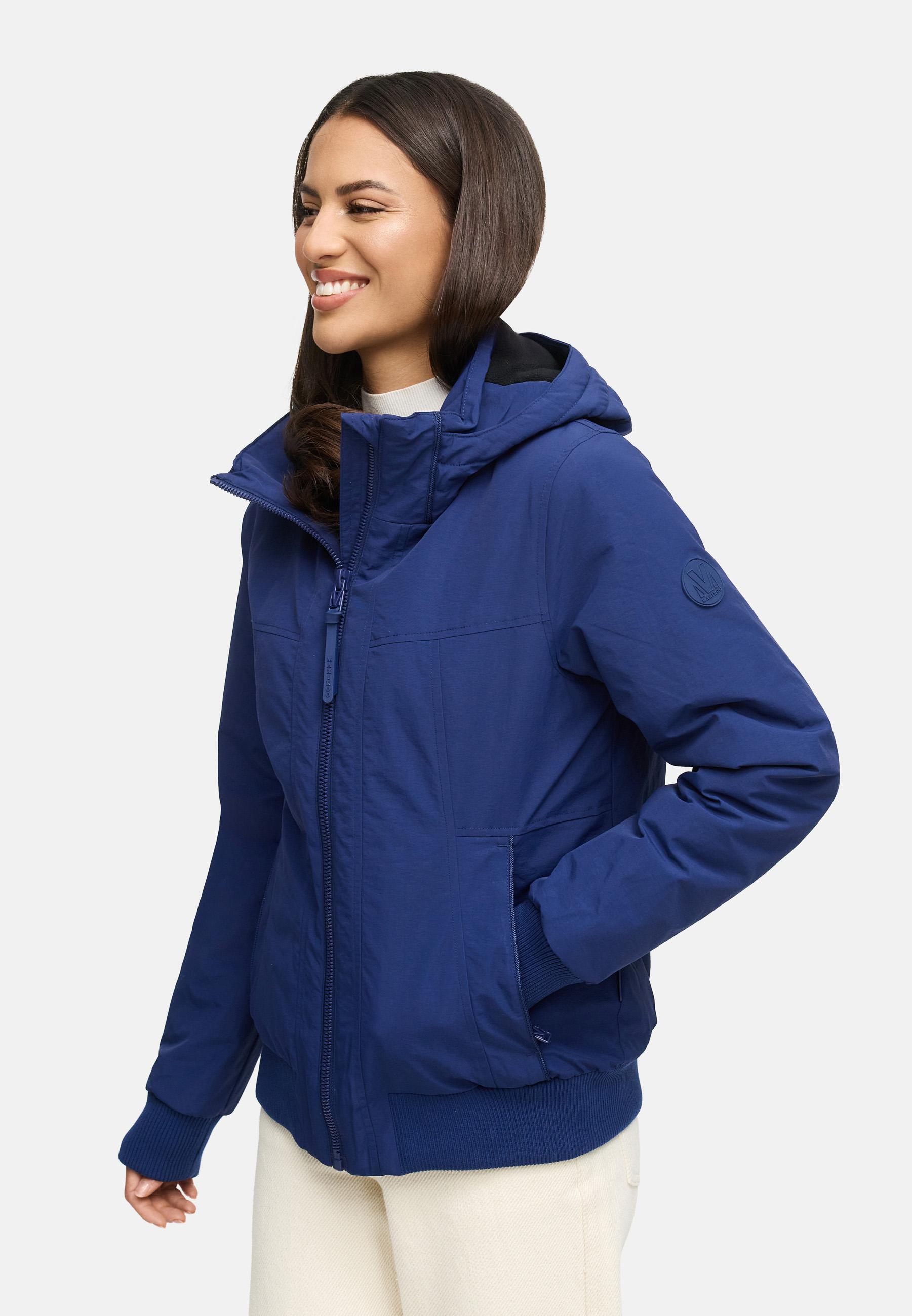 wasserdichte Winterjacke mit Rippstrick-Details "Mooni 16" Navy