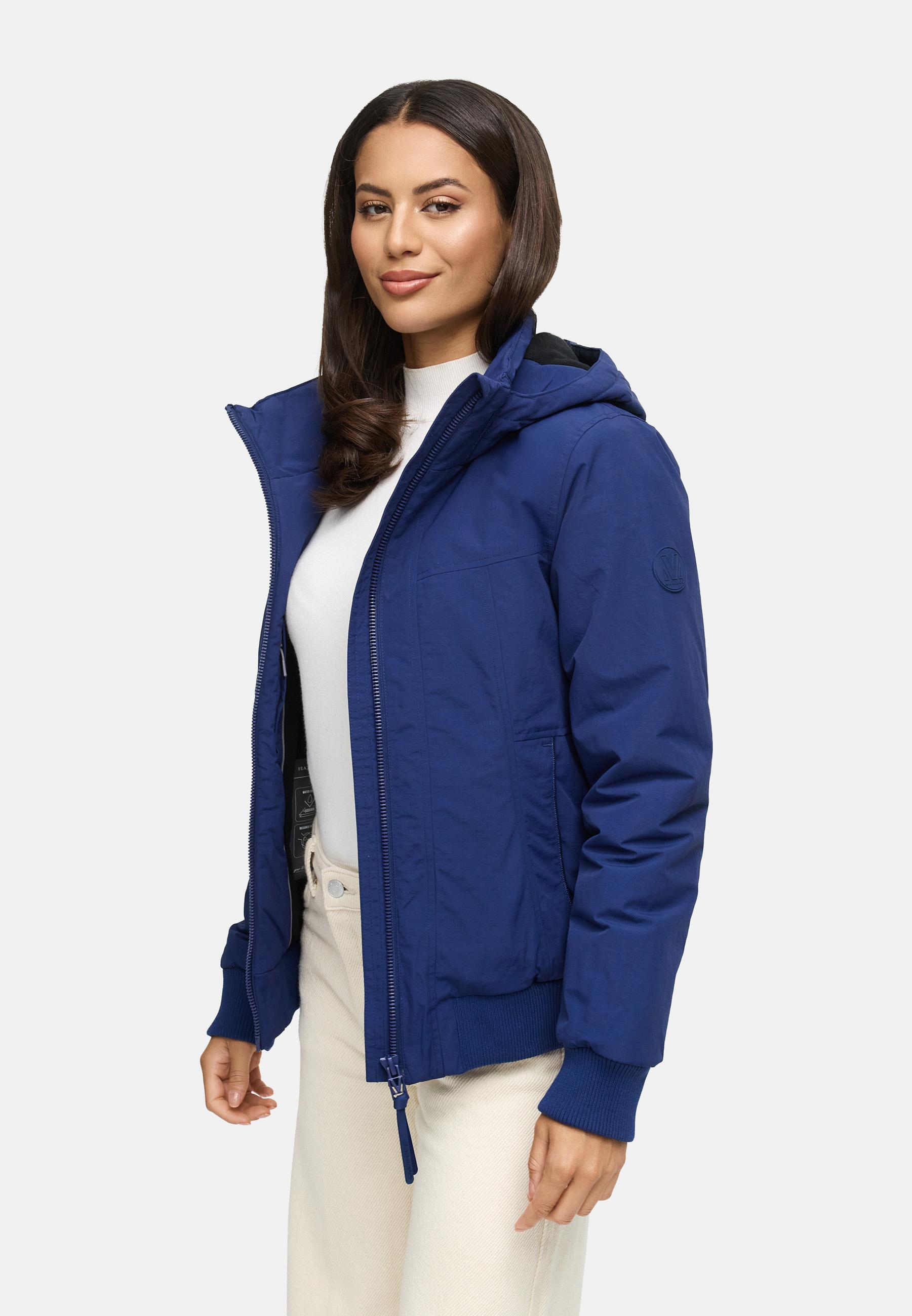 wasserdichte Winterjacke mit Rippstrick-Details "Mooni 16" Navy