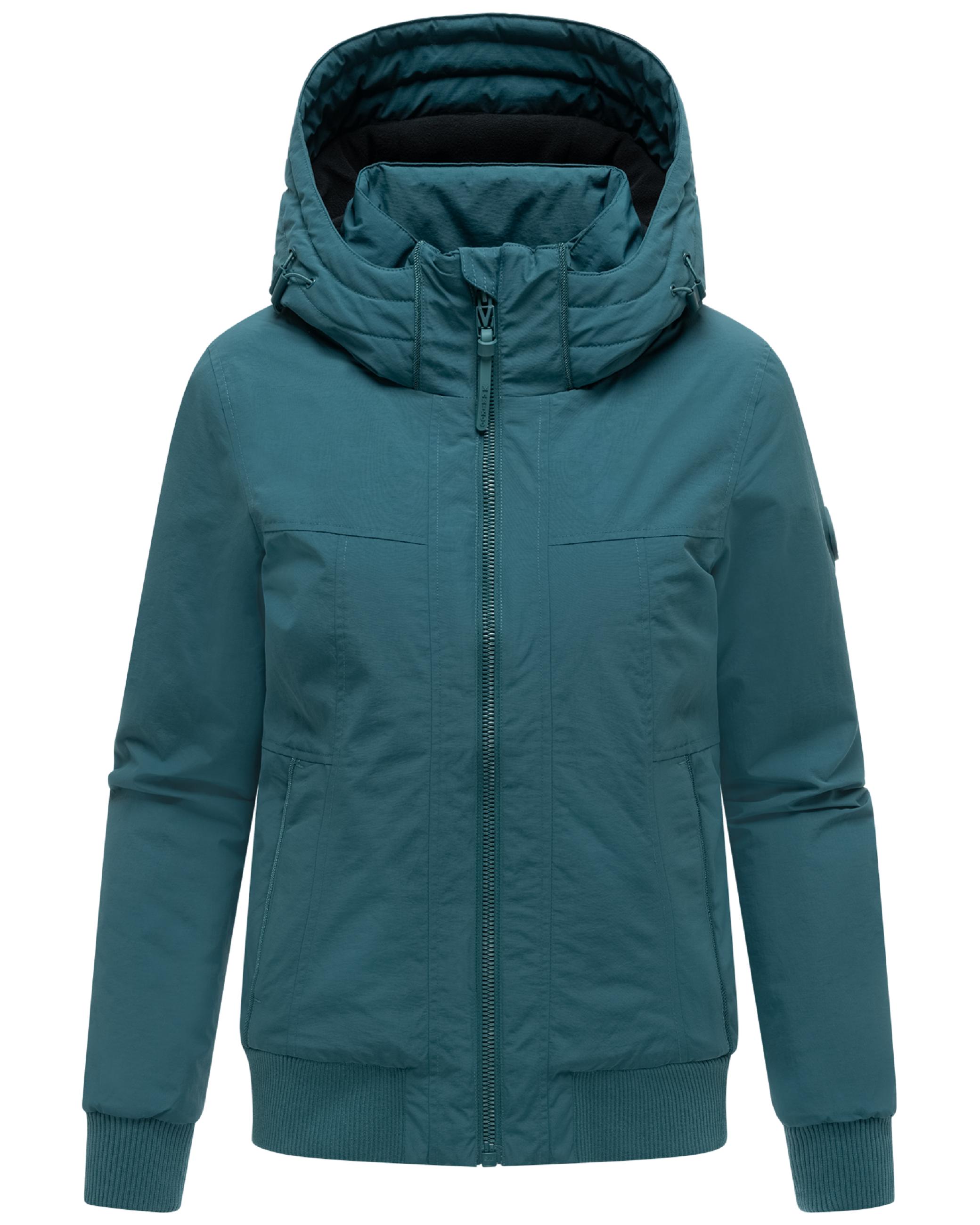 Winterjacke mit Rippstrick-Details "Mooni 16" Ocean Green