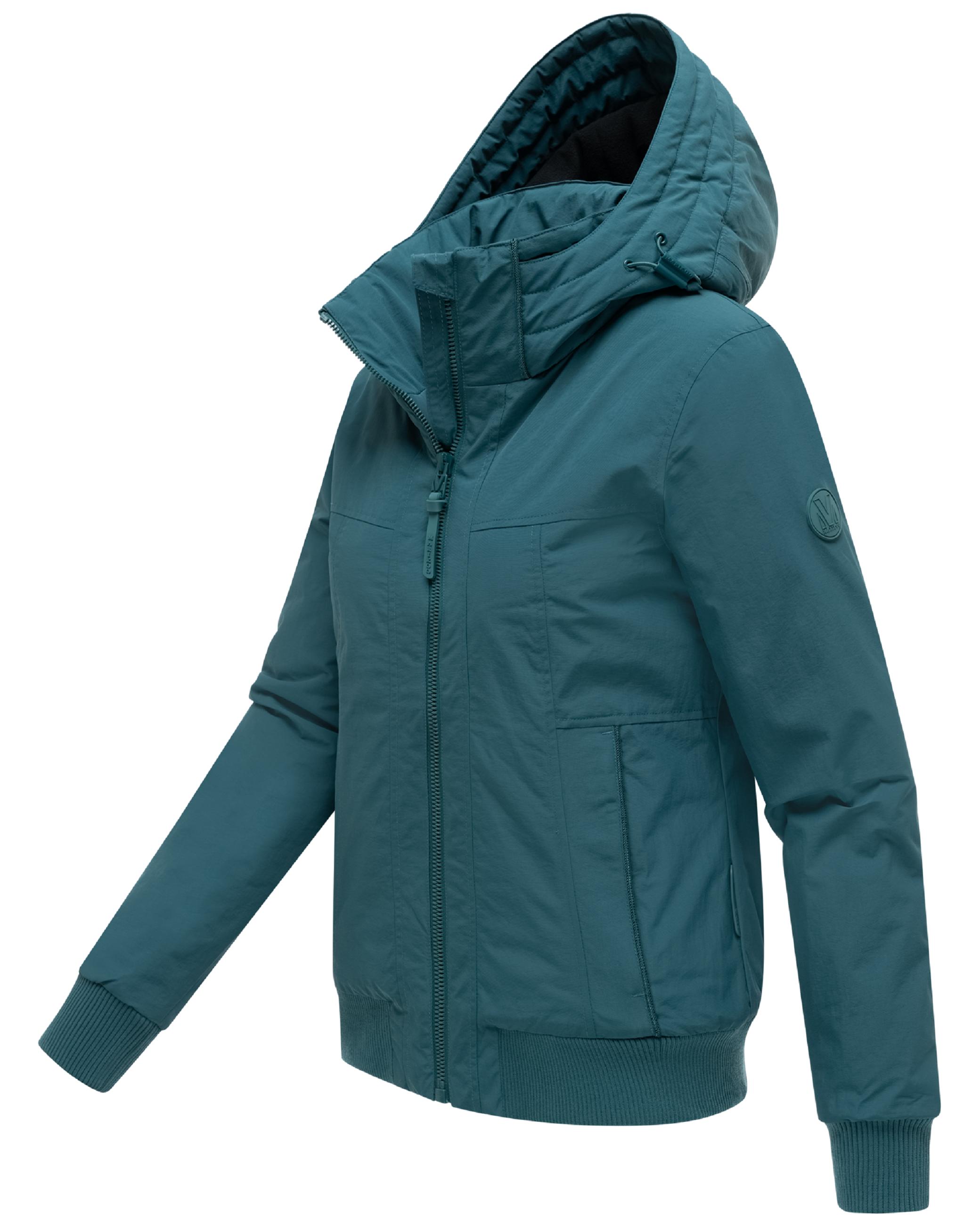 Winterjacke mit Rippstrick-Details "Mooni 16" Ocean Green