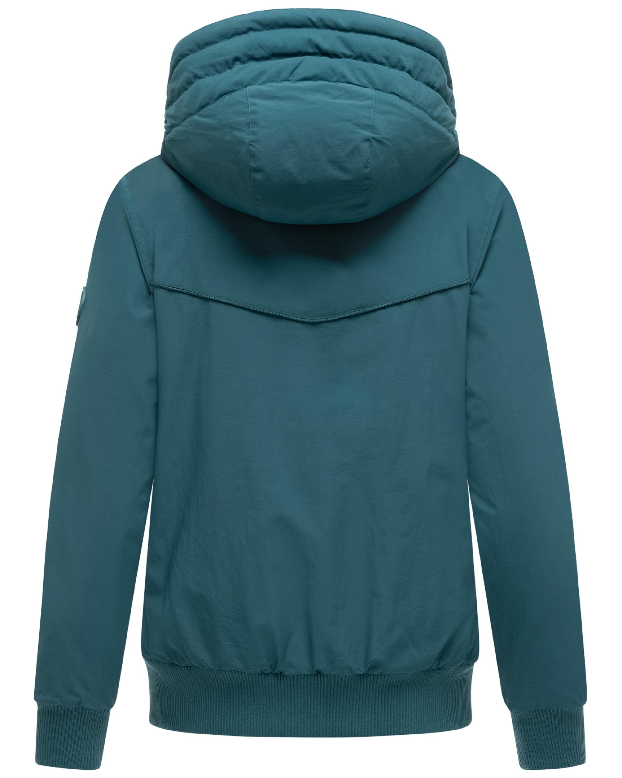 Winterjacke mit Rippstrick-Details "Mooni 16" Ocean Green