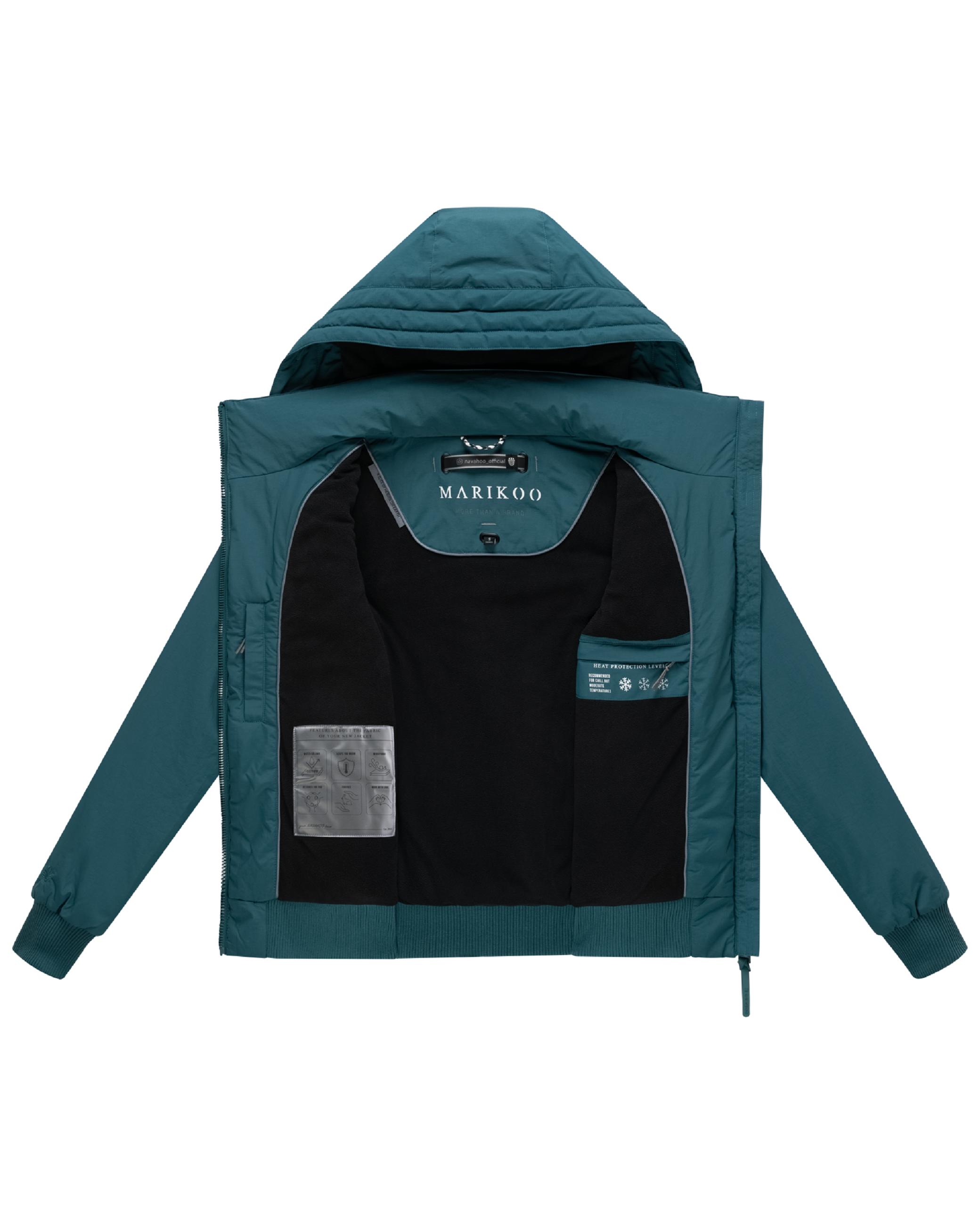 Winterjacke mit Rippstrick-Details "Mooni 16" Ocean Green