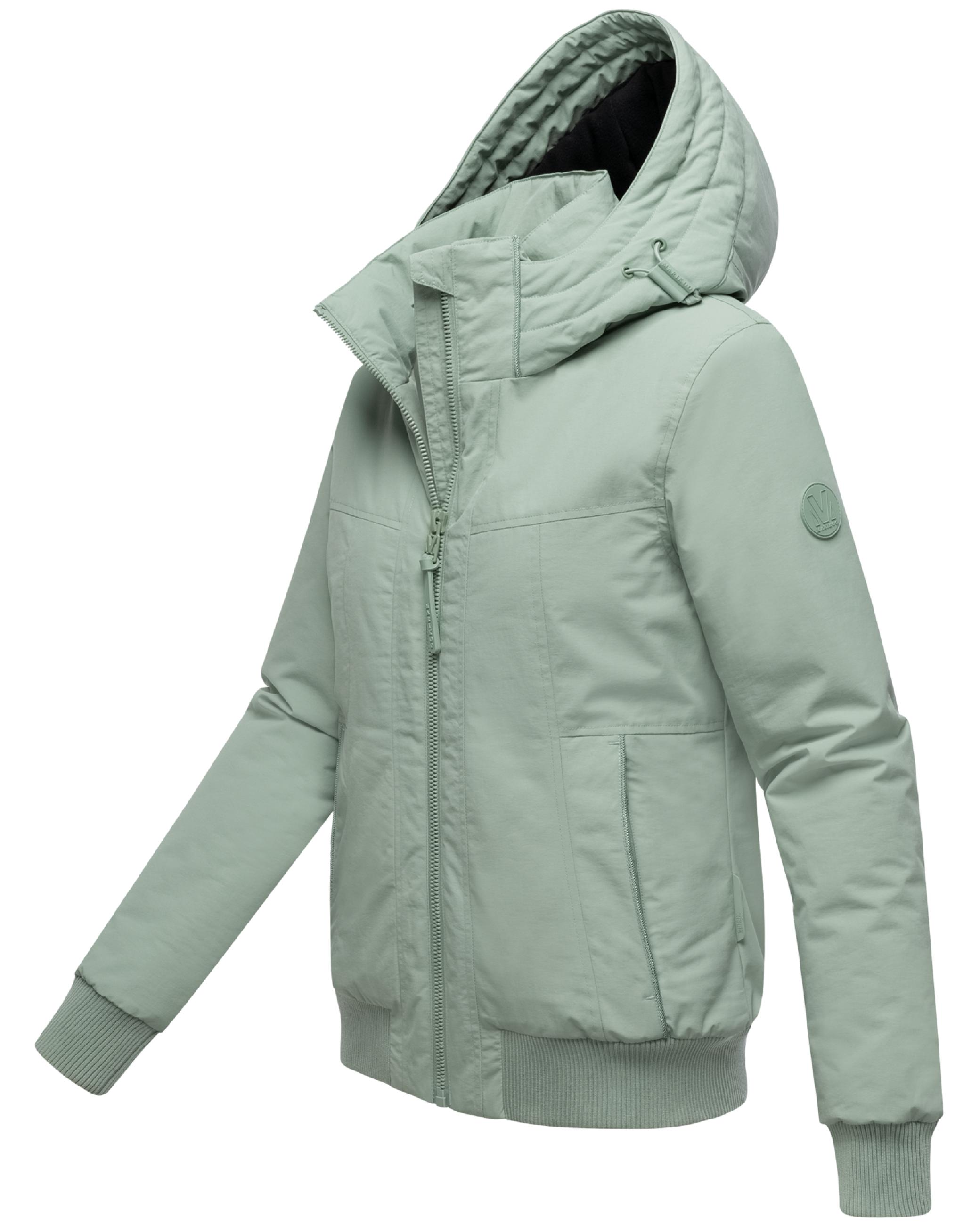 Winterjacke mit Rippstrick-Details "Mooni 16" Smokey Mint