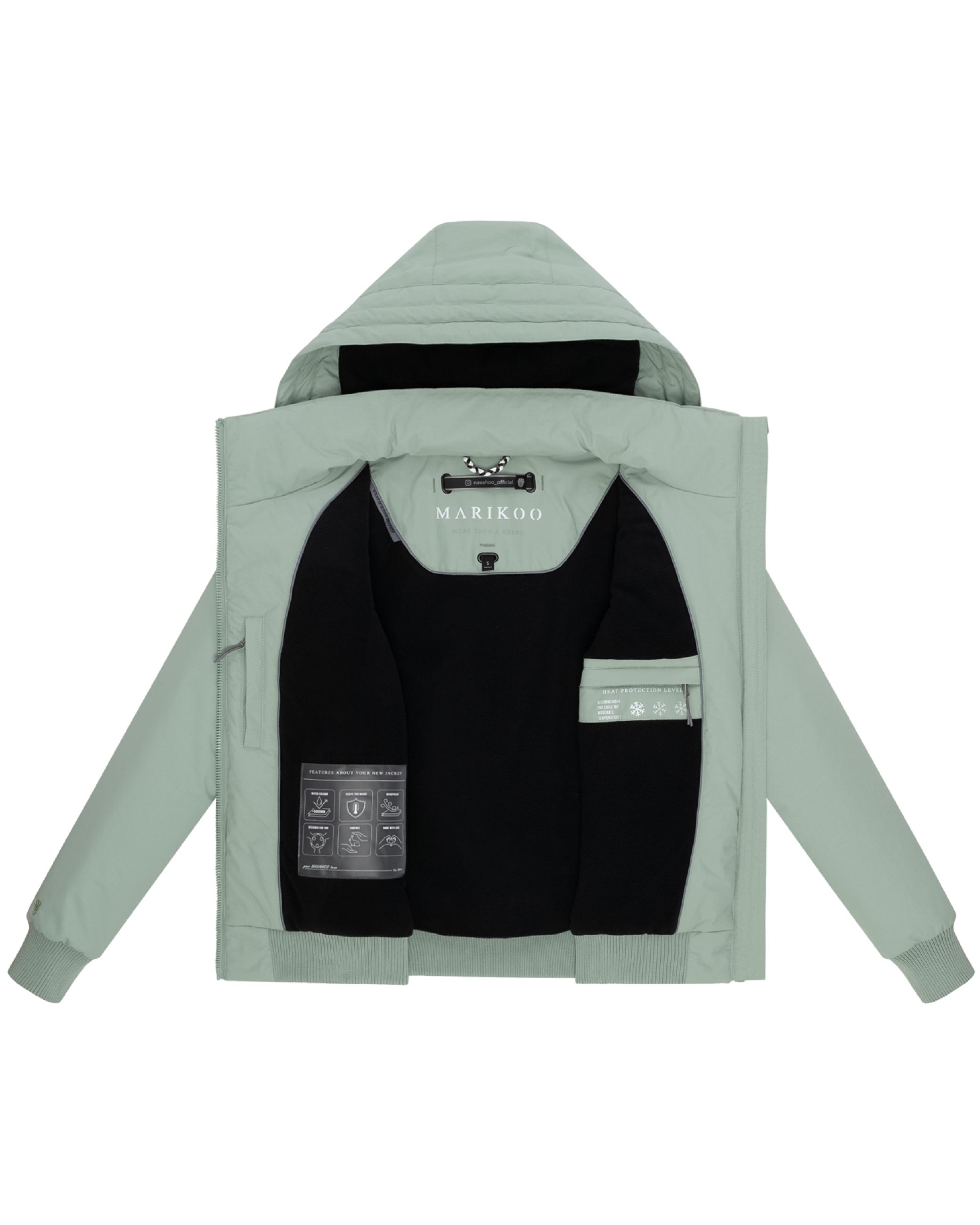 Winterjacke mit Rippstrick-Details "Mooni 16" Smokey Mint