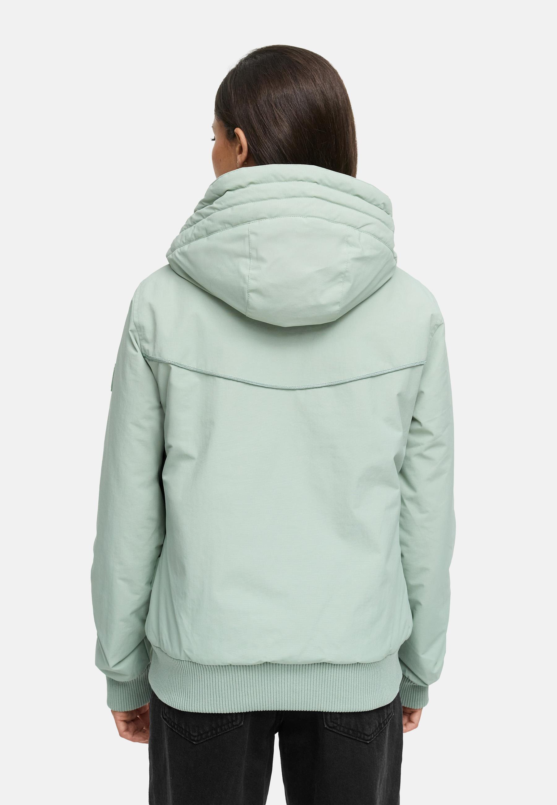 Winterjacke mit Rippstrick-Details "Mooni 16" Smokey Mint
