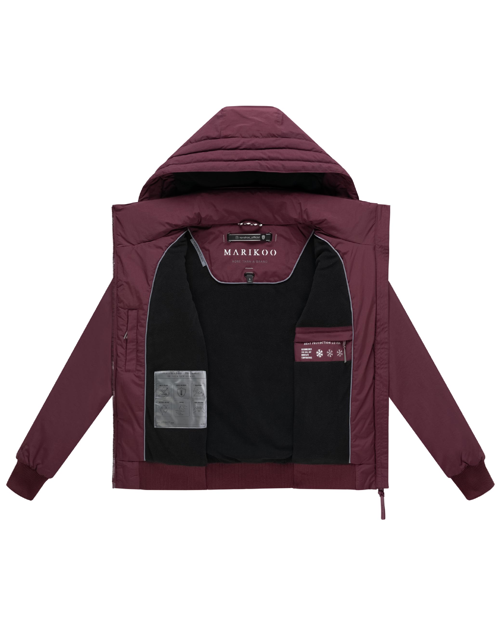Winterjacke mit Rippstrick-Details "Mooni 16" Wine