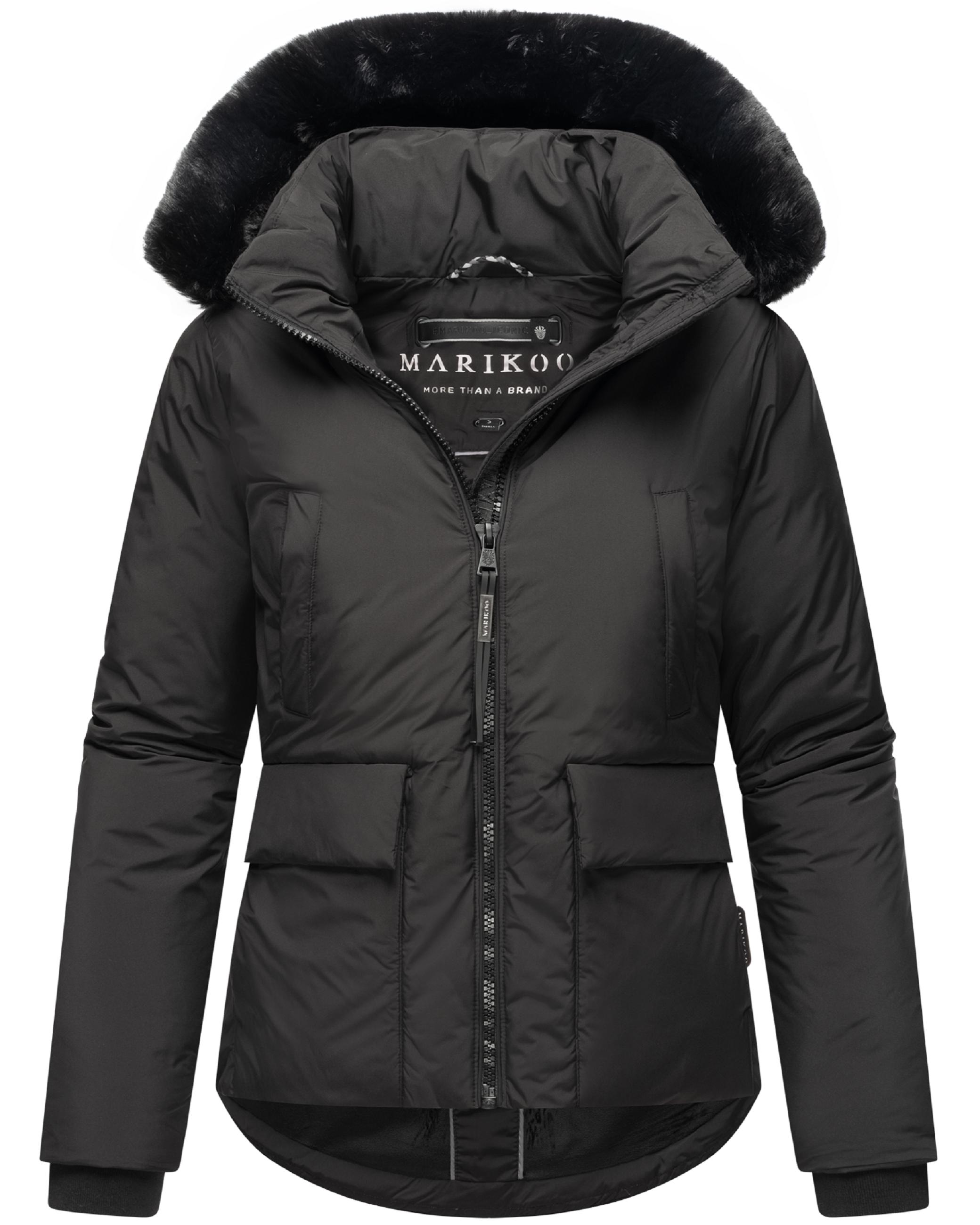Wintejacke mit abnehmbarem Kunstfell "Morinaa XVI" Black