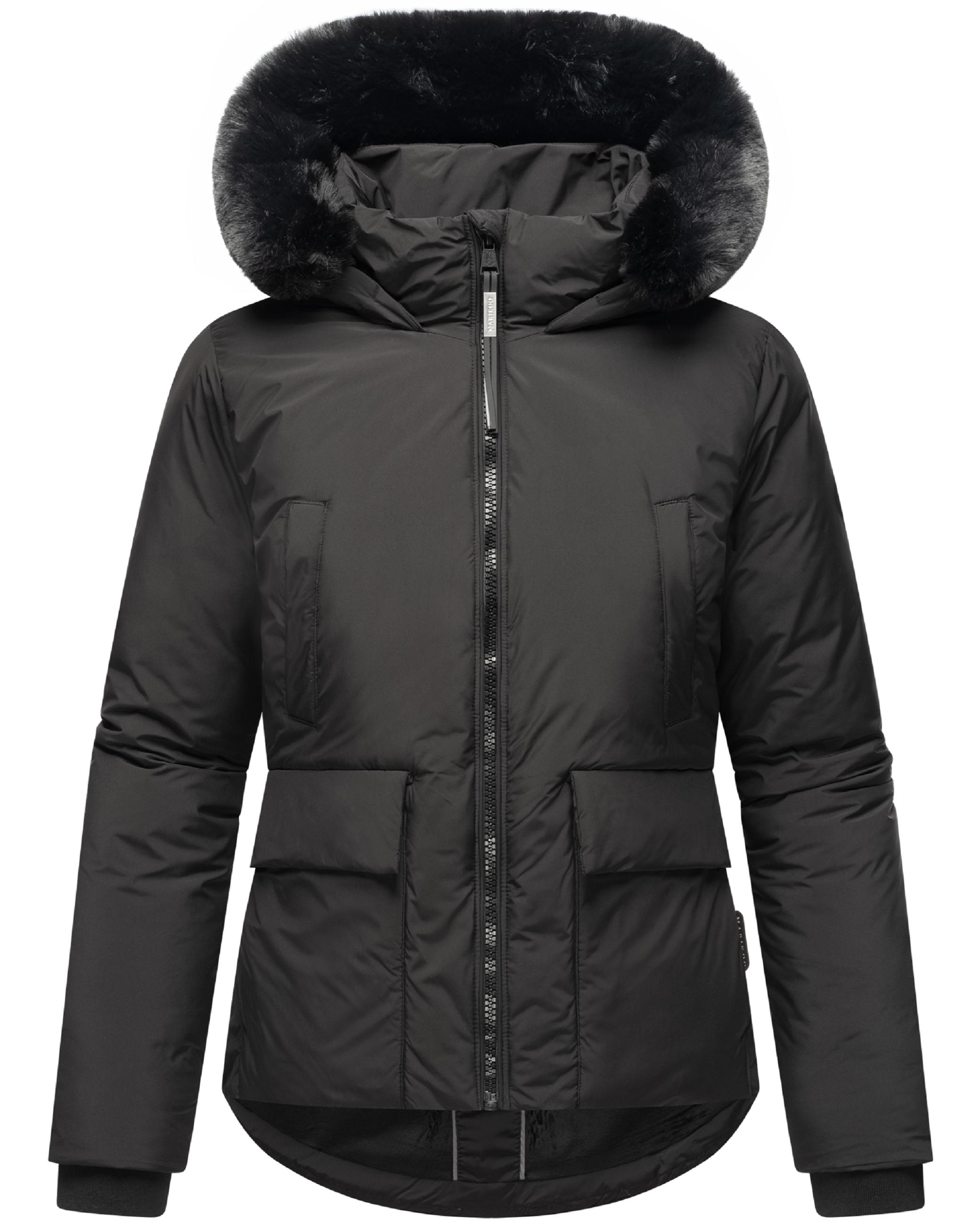 Wintejacke mit abnehmbarem Kunstfell "Morinaa XVI" Black