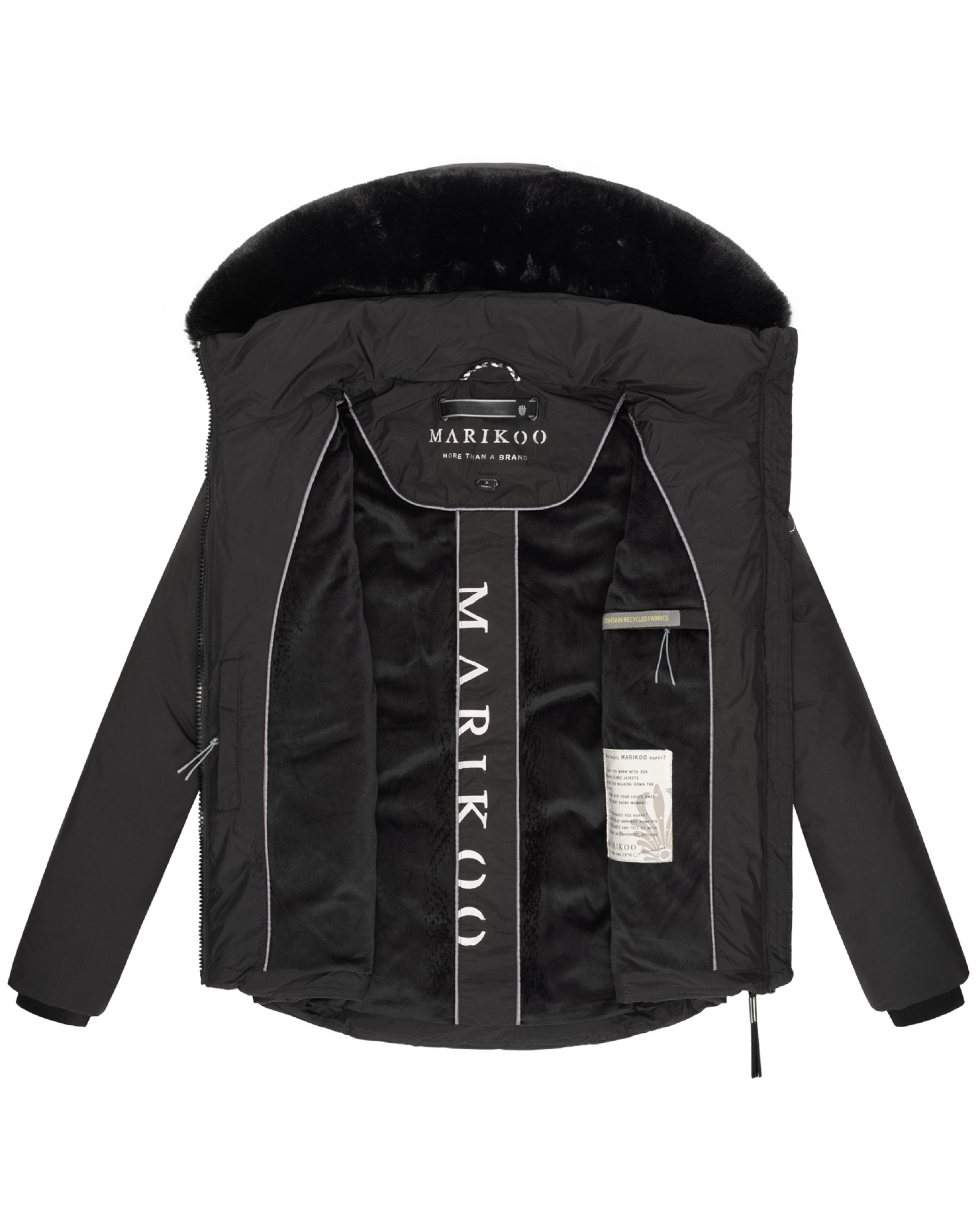 Wintejacke mit abnehmbarem Kunstfell "Morinaa XVI" Black