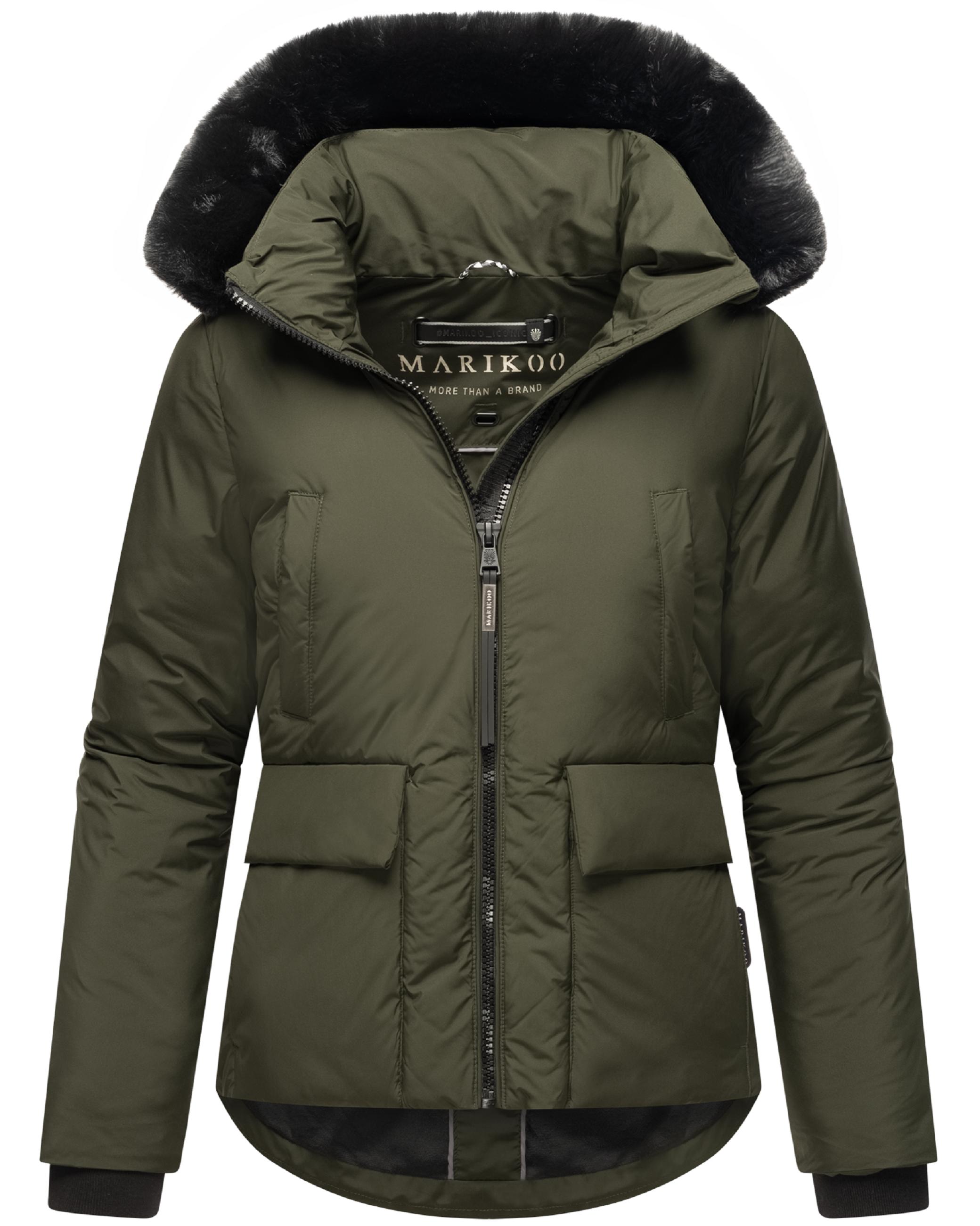 Wintejacke mit abnehmbarem Kunstfell "Morinaa XVI" Dark Olive