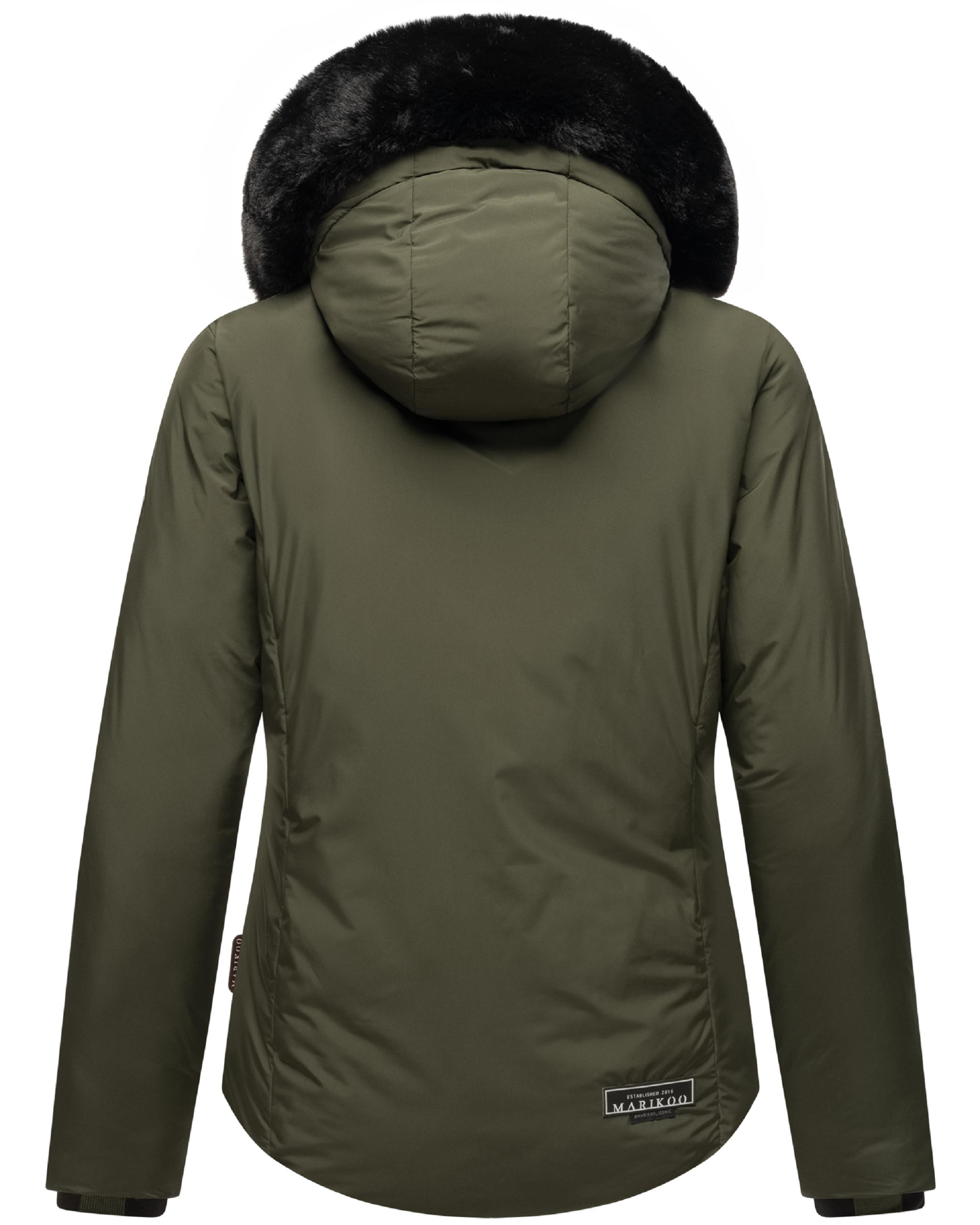 Wintejacke mit abnehmbarem Kunstfell "Morinaa XVI" Dark Olive