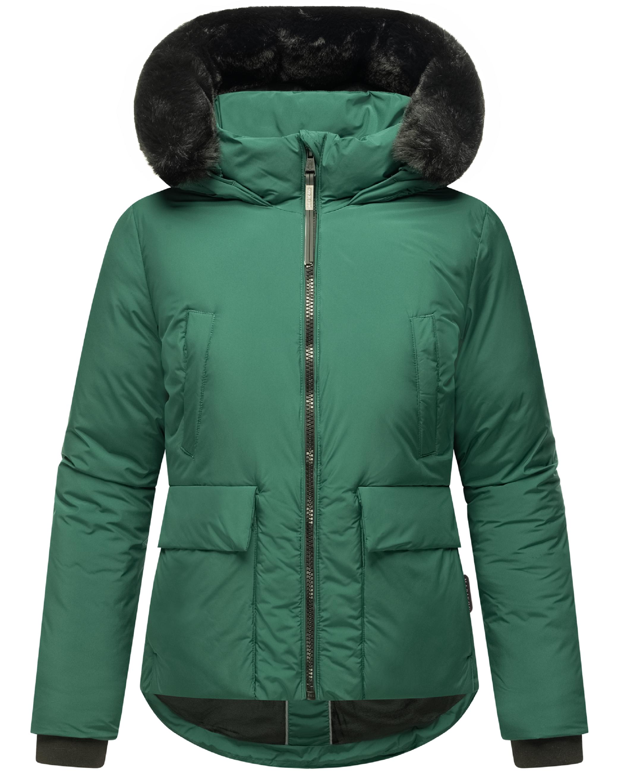 Wintejacke mit abnehmbarem Kunstfell "Morinaa XVI" Evergreen