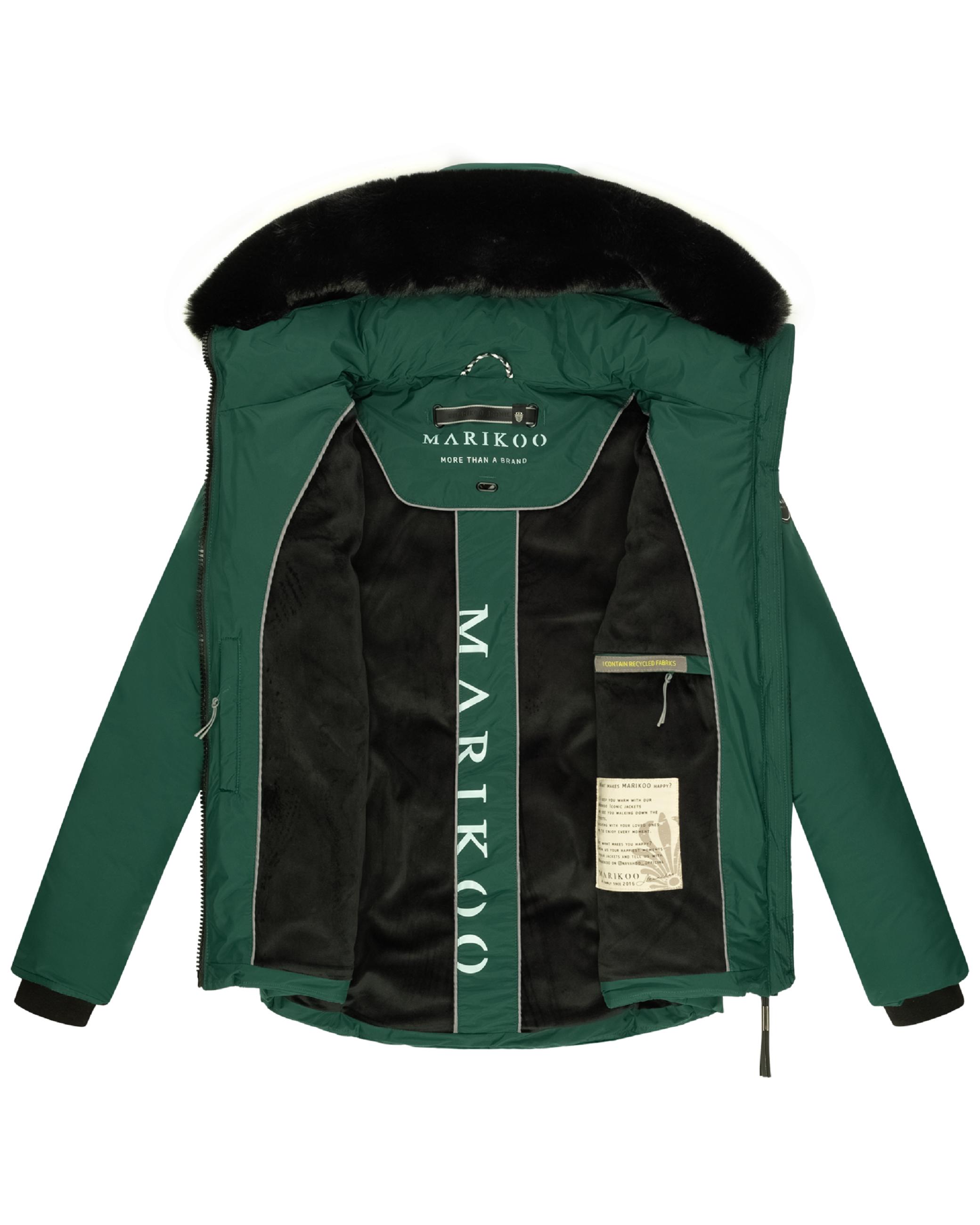 Wintejacke mit abnehmbarem Kunstfell "Morinaa XVI" Evergreen