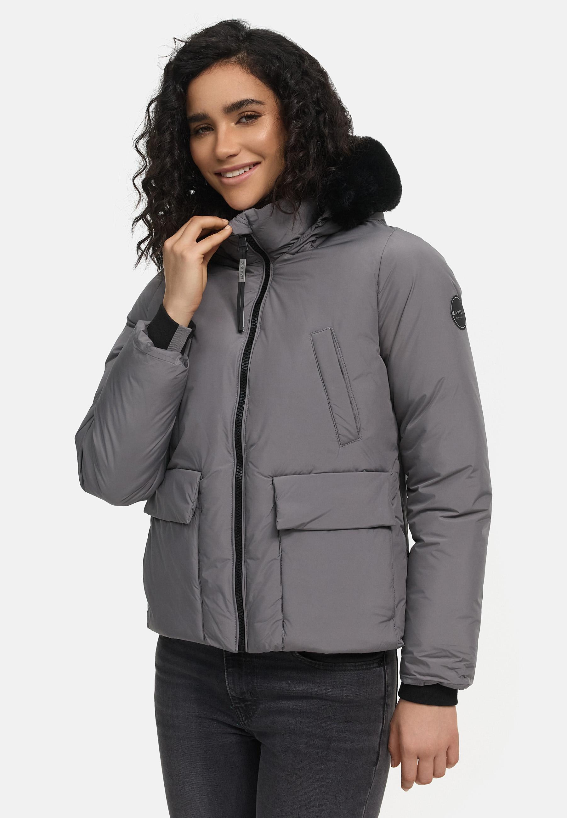 Wintejacke mit abnehmbarem Kunstfell "Morinaa XVI" Grey