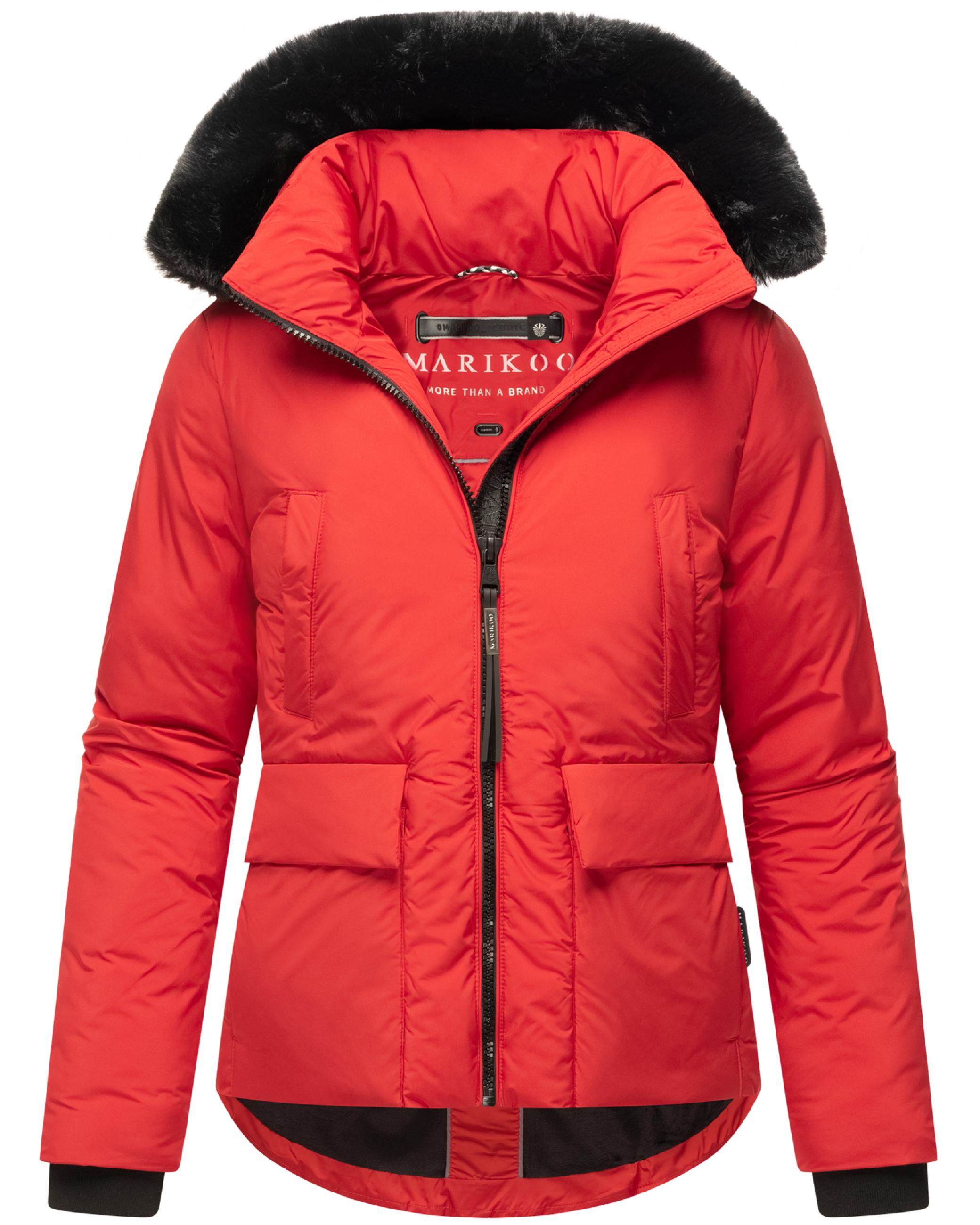 Wintejacke mit abnehmbarem Kunstfell "Morinaa XVI" Salsa Red