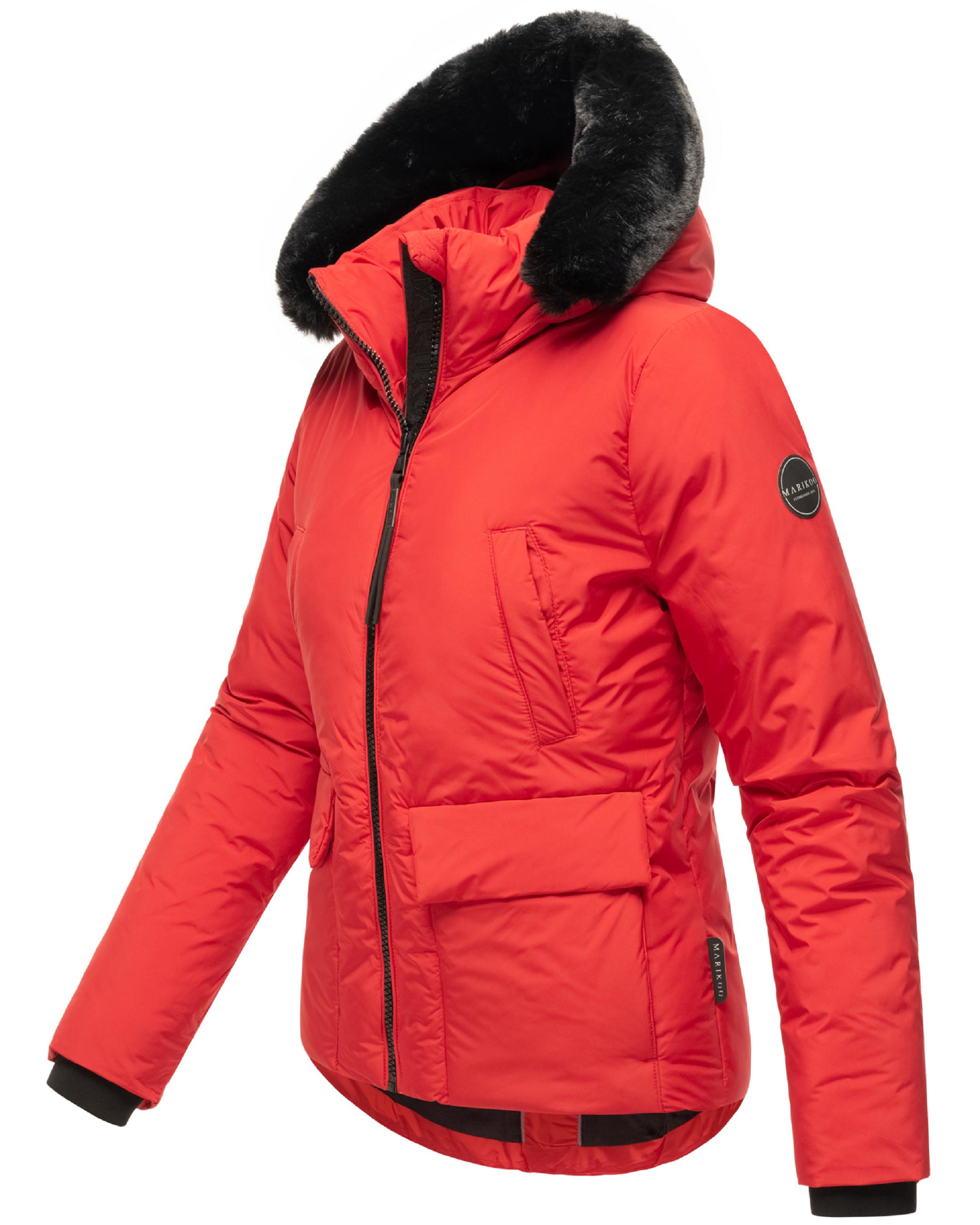 Wintejacke mit abnehmbarem Kunstfell "Morinaa XVI" Salsa Red