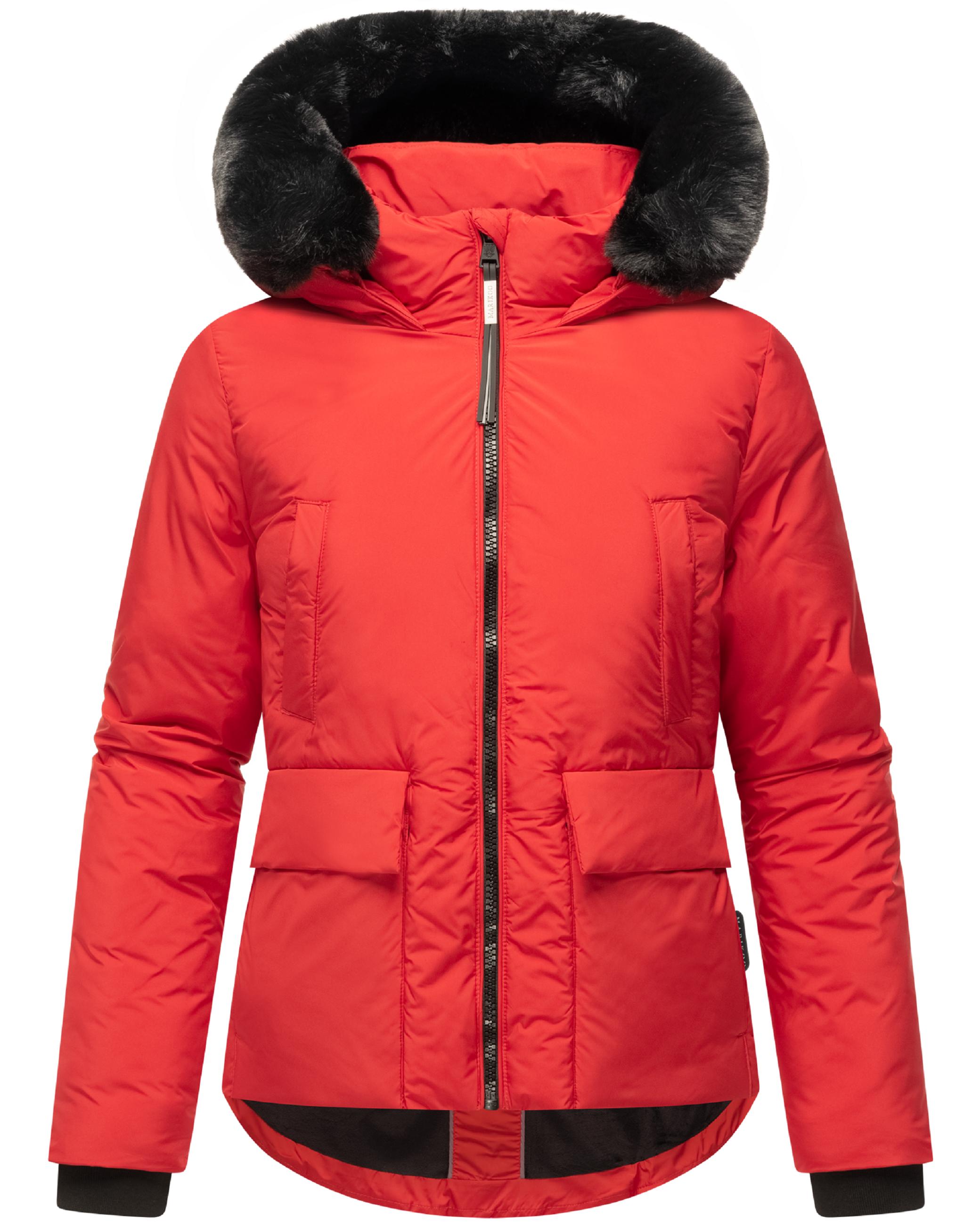 Wintejacke mit abnehmbarem Kunstfell "Morinaa XVI" Salsa Red