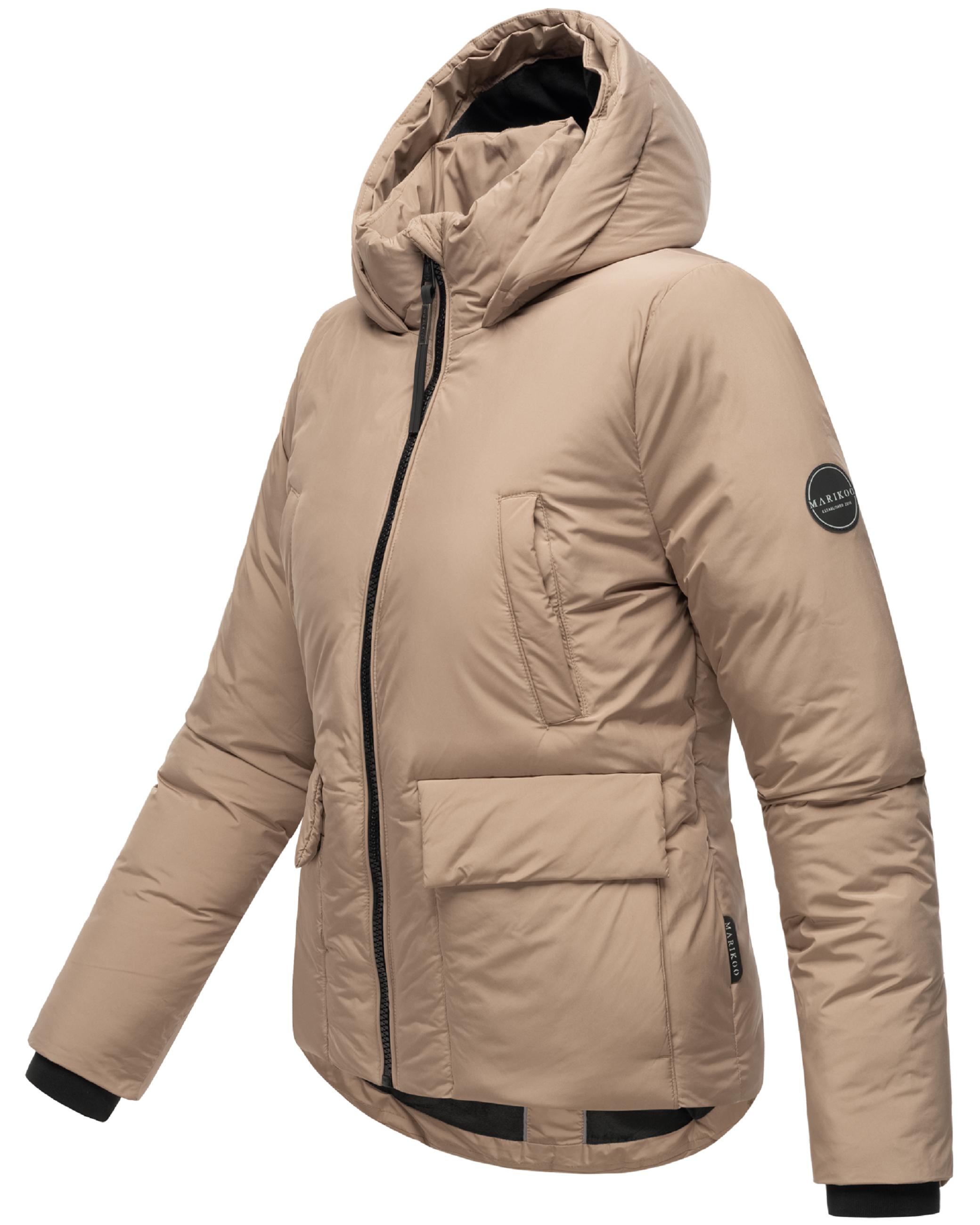 Wintejacke mit abnehmbarem Kunstfell "Morinaa XVI" Taupe Grey