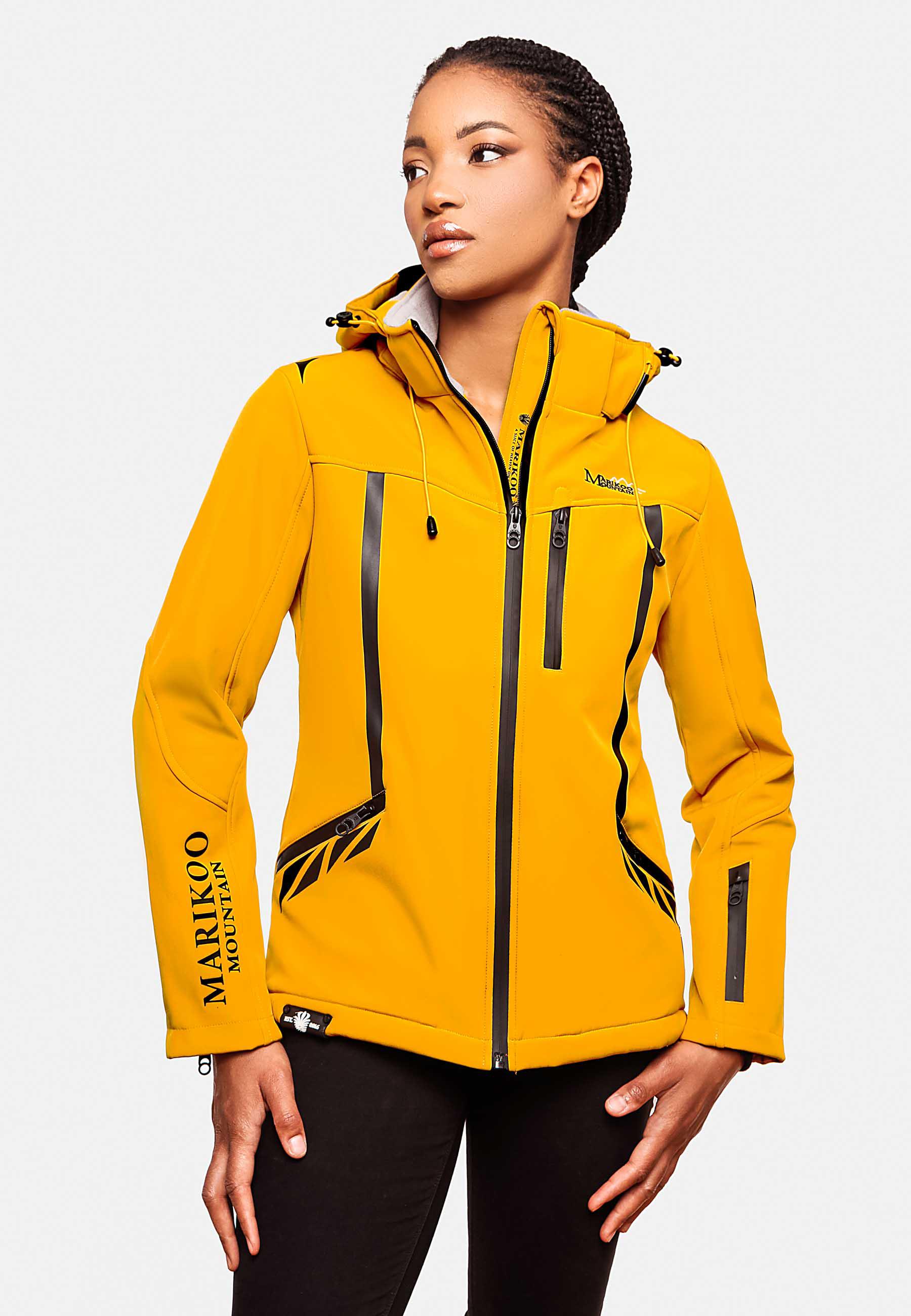 Übergang Softshell-Jacke mit Kapuze "Mount-Cho-Oyu" Amber Yellow