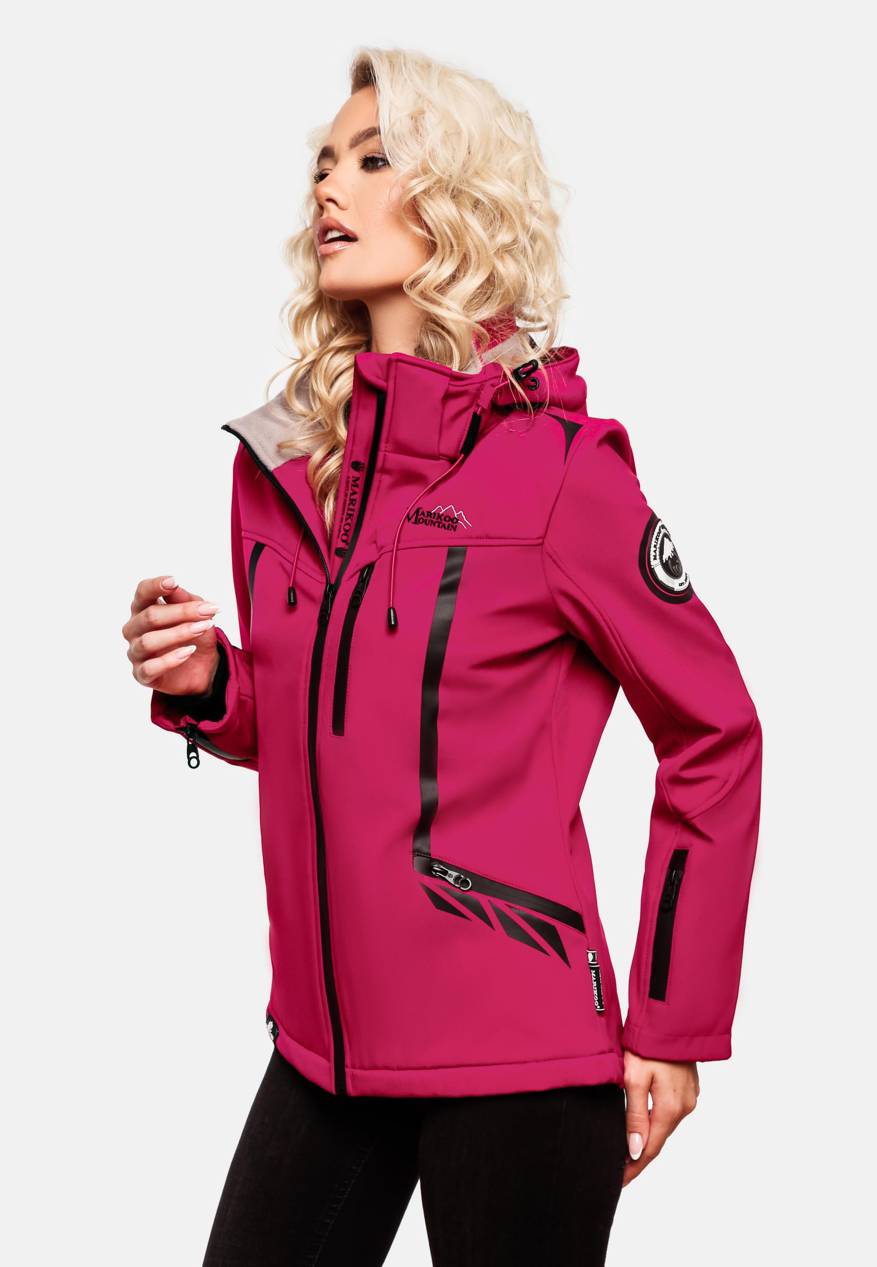 Übergang Softshell-Jacke mit Kapuze "Mount-Cho-Oyu" Fuchsia