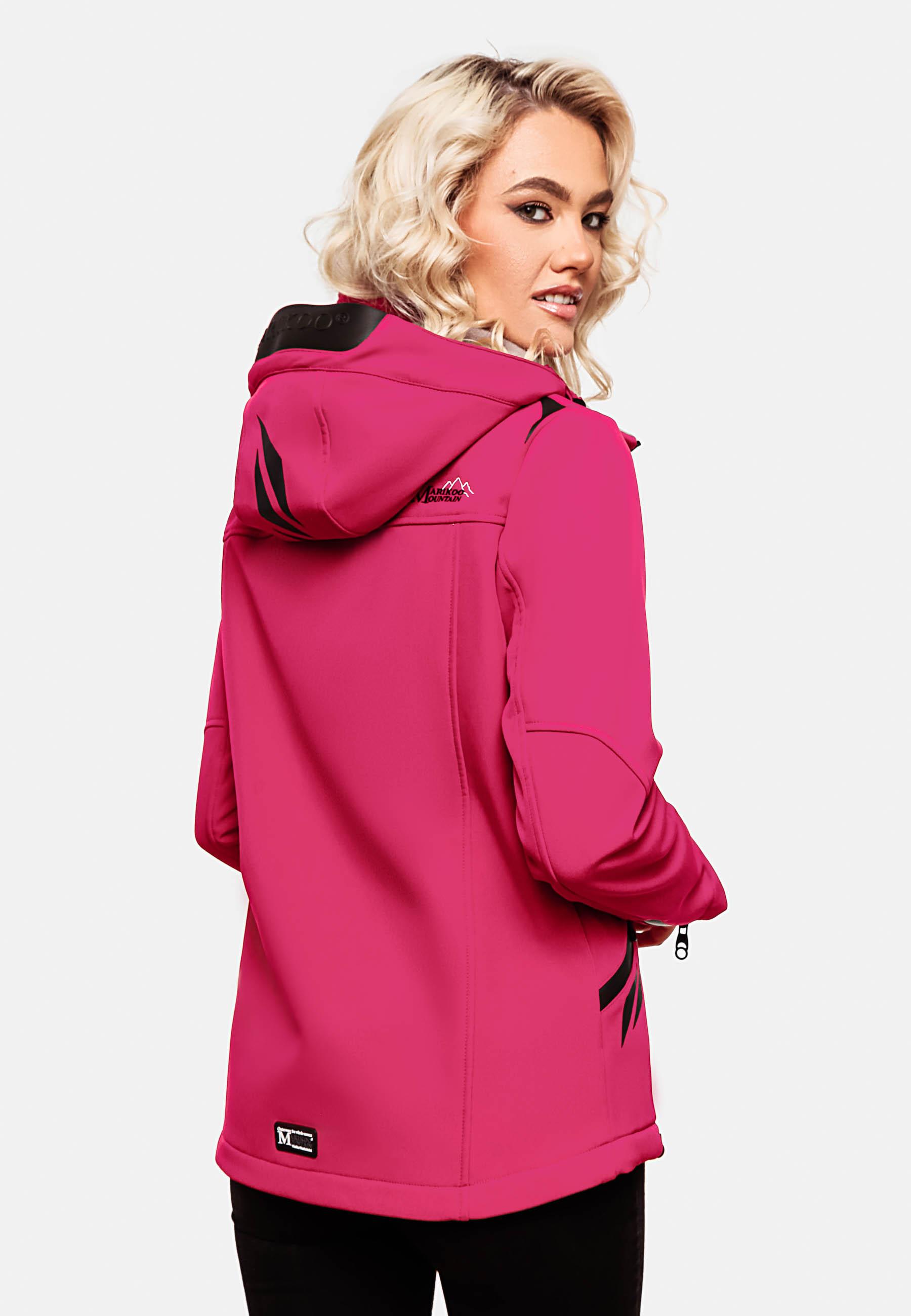 Übergang Softshell-Jacke mit Kapuze "Mount-Cho-Oyu" Fuchsia