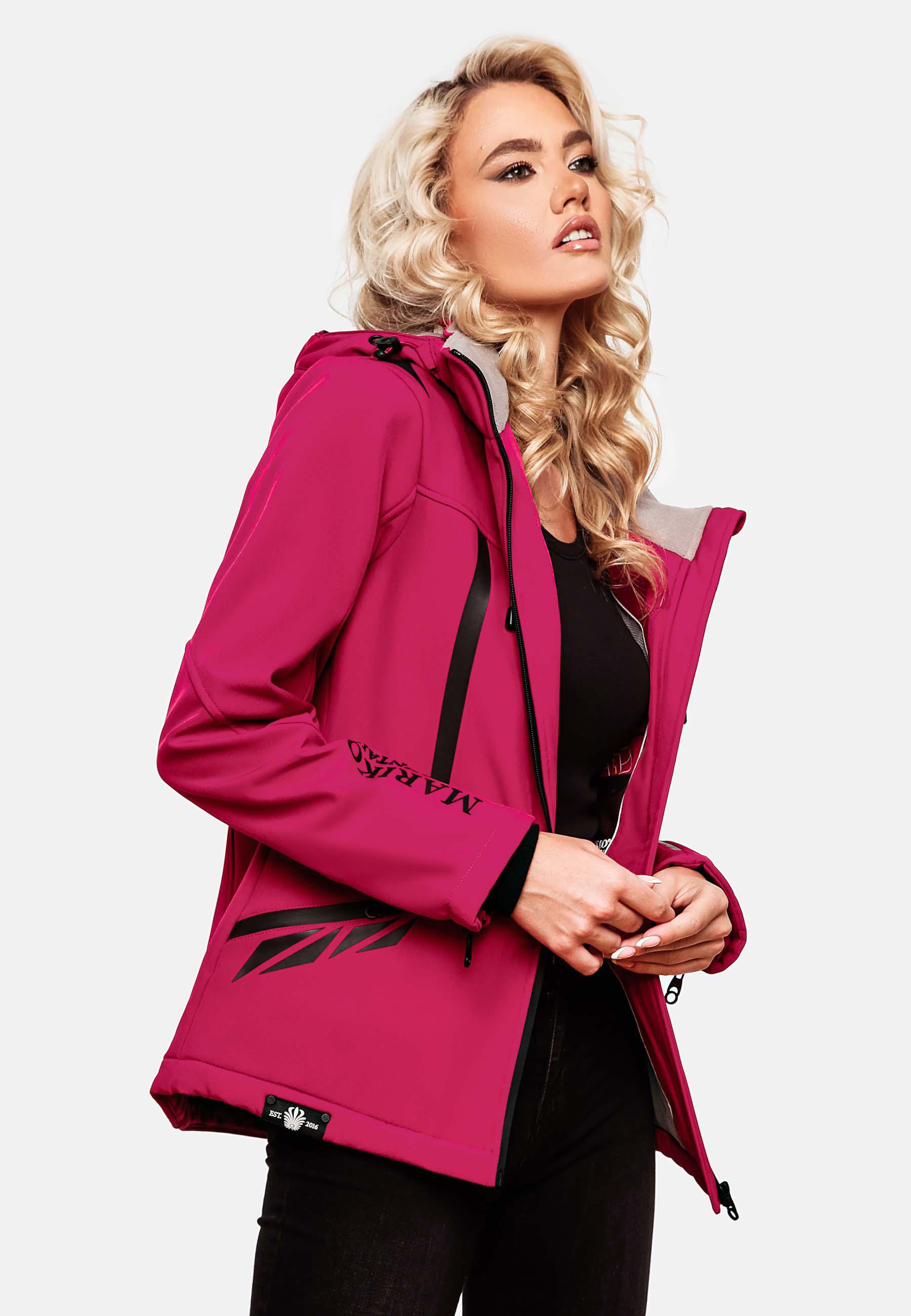 Übergang Softshell-Jacke mit Kapuze "Mount-Cho-Oyu" Fuchsia