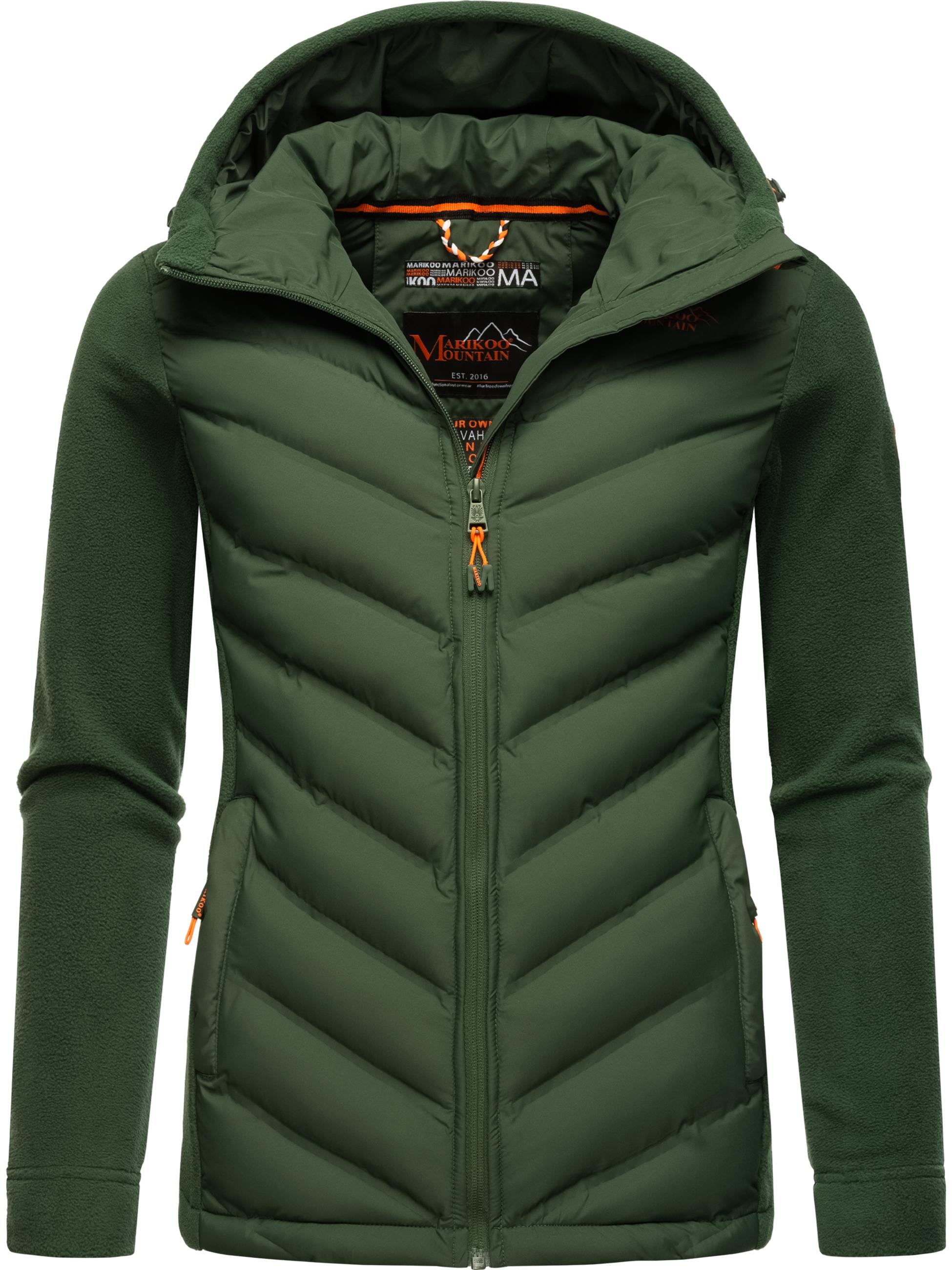 Leichte Steppjacke mit Kapuze "Mount Haruna" Dark Green