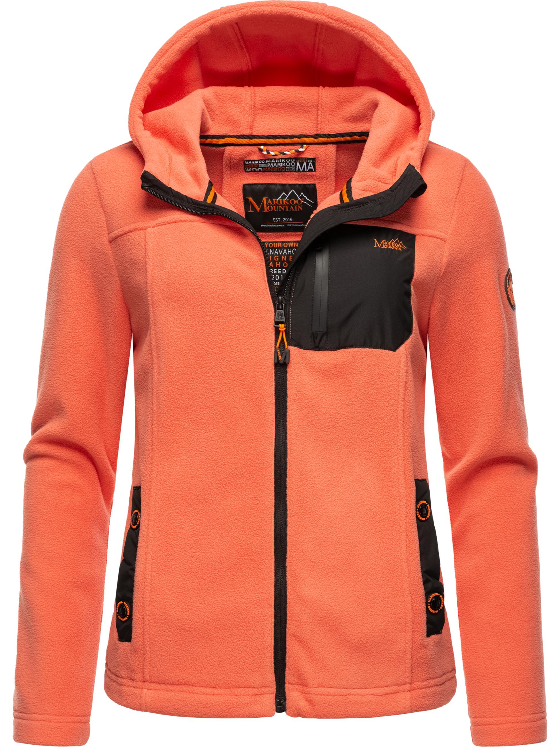 Leichte Fleece Übergangsjacke mit Kapuze "Mount Iwaki" Coral