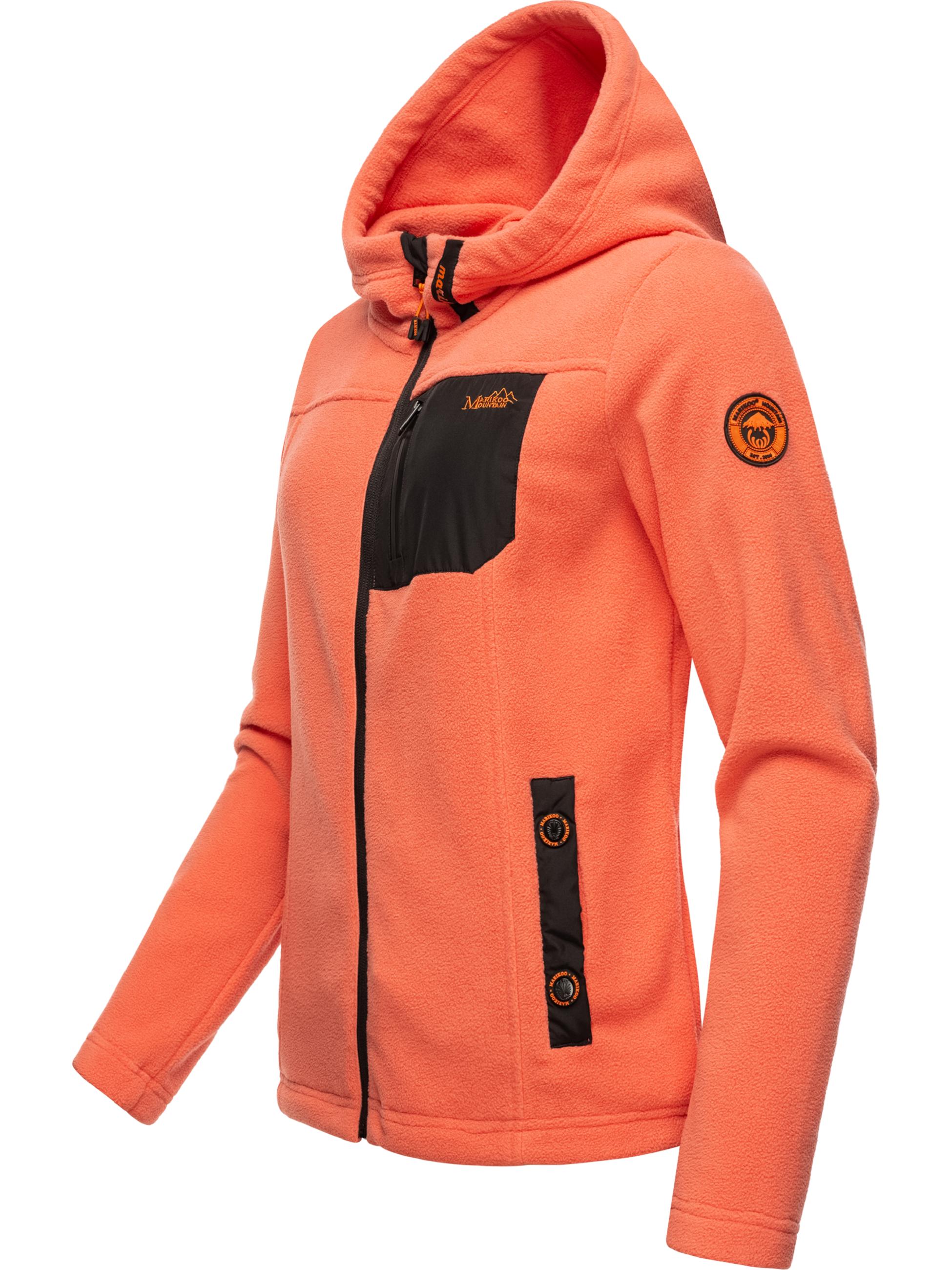 Leichte Fleece Übergangsjacke mit Kapuze "Mount Iwaki" Coral