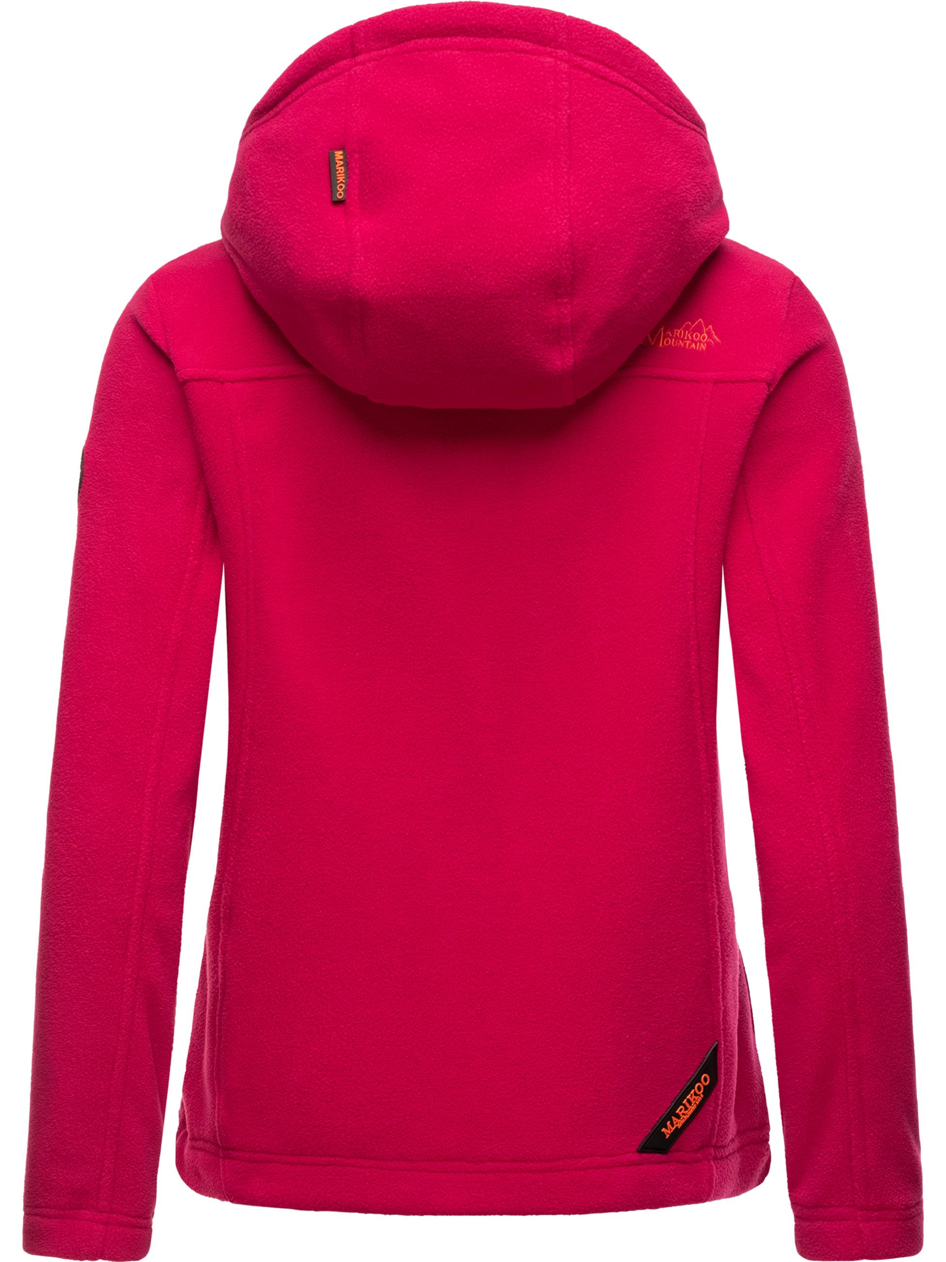 Leichte Fleece Übergangsjacke mit Kapuze "Mount Iwaki" Fuchsia