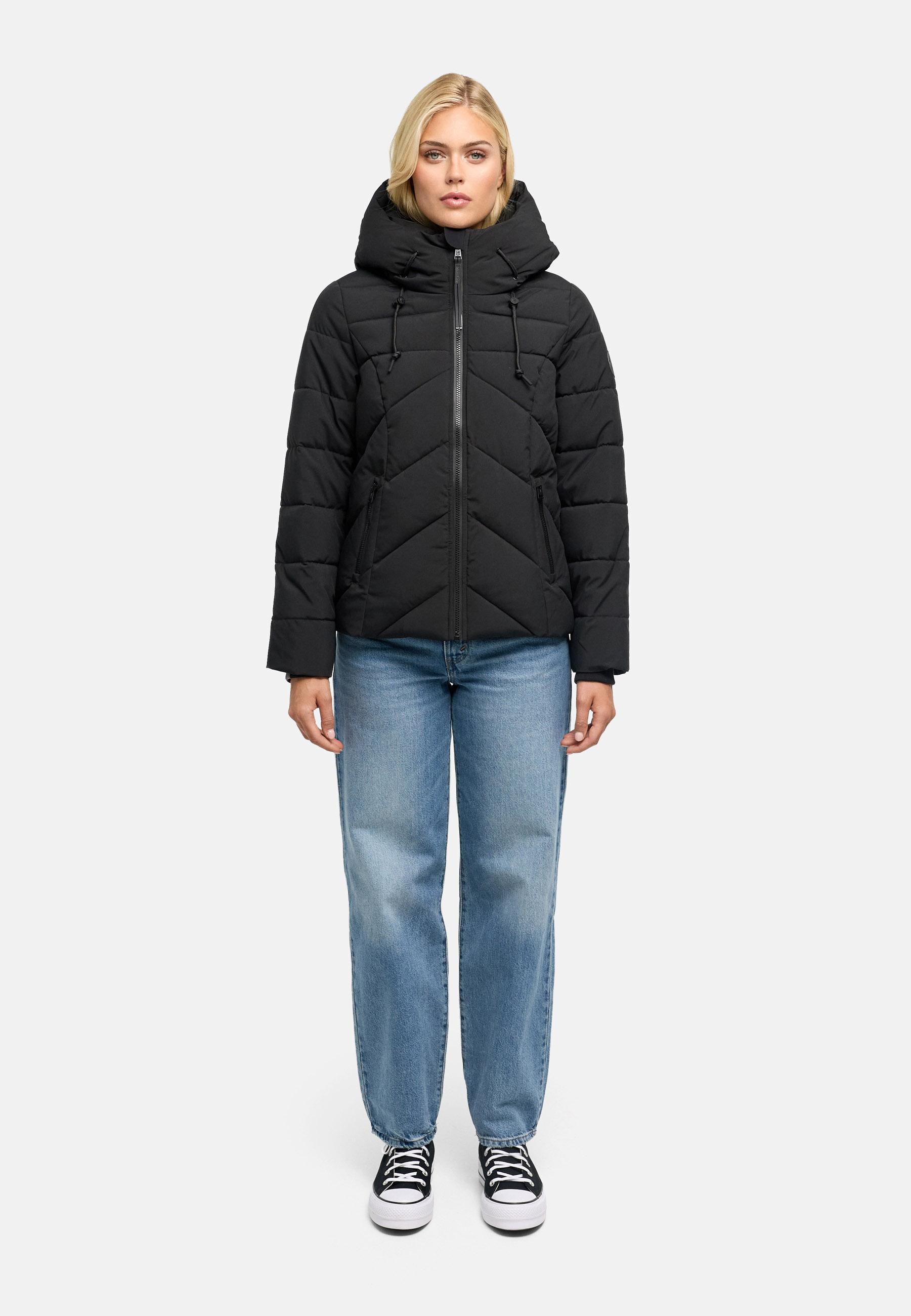 Warme Steppjacke mit abnehmbarem Kragen "Naanda XVI" Black