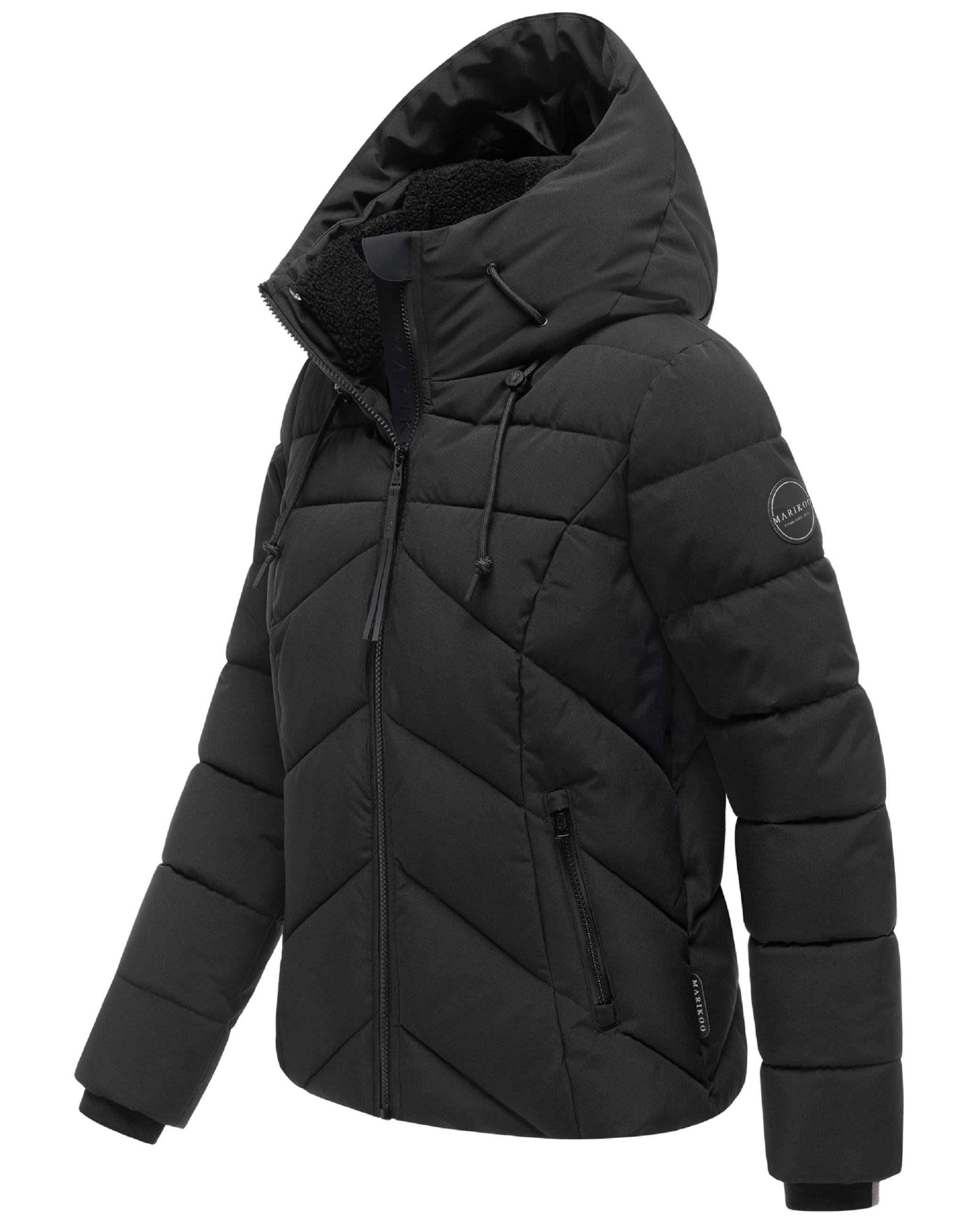 Warme Steppjacke mit abnehmbarem Kragen "Naanda XVI" Black
