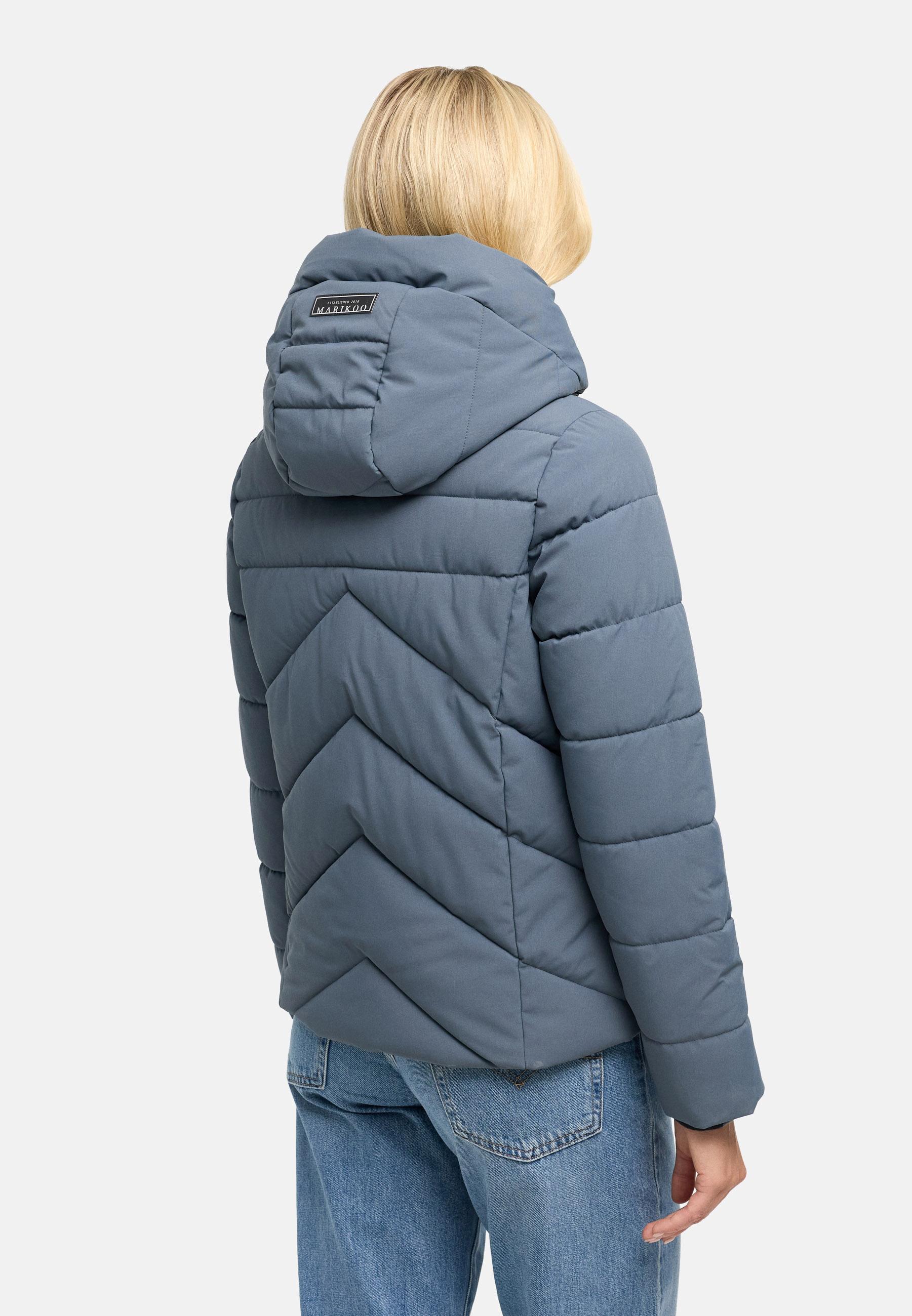 Warme Steppjacke mit abnehmbarem Kragen "Naanda XVI" Blue Grey