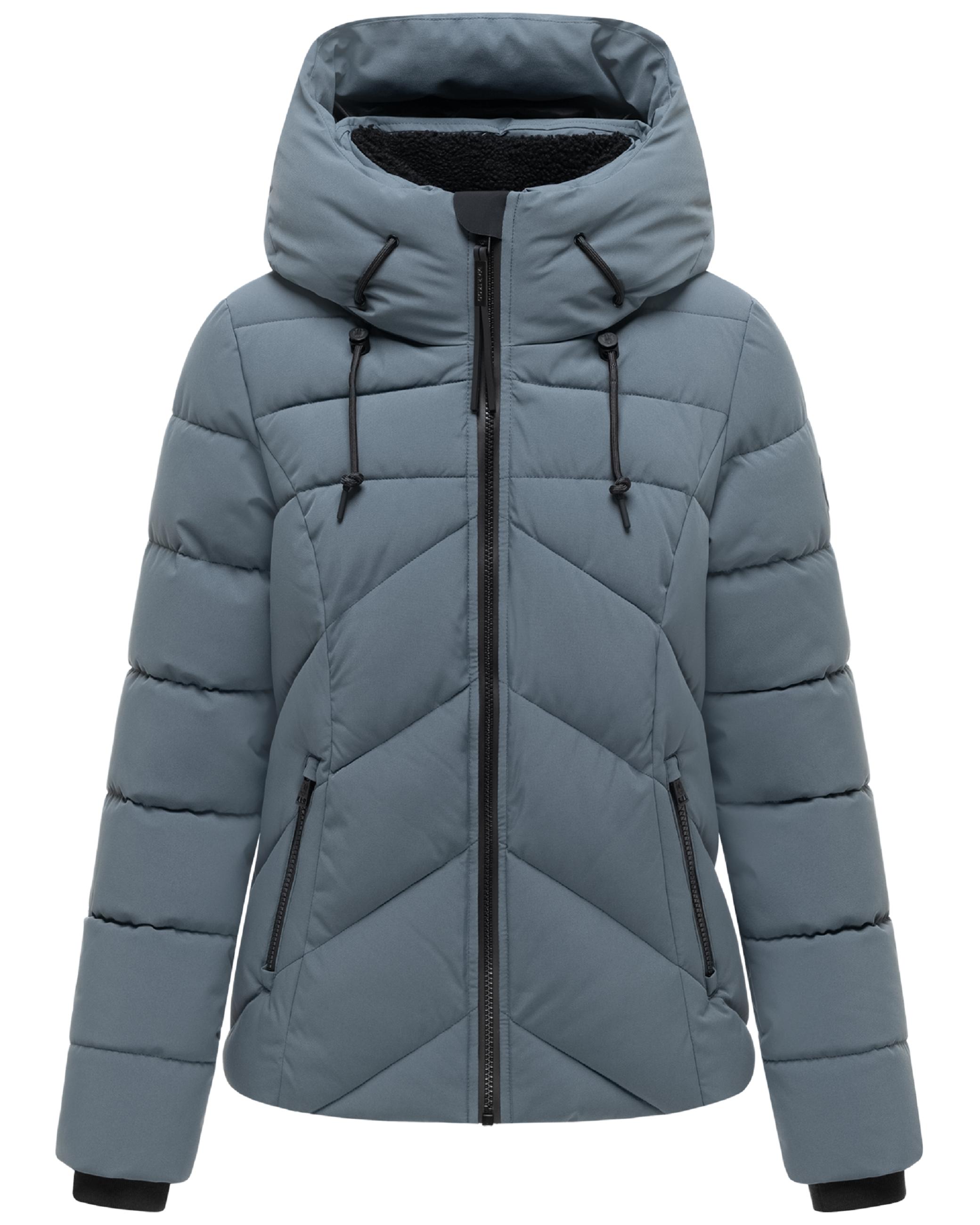 Warme Steppjacke mit abnehmbarem Kragen "Naanda XVI" Blue Grey