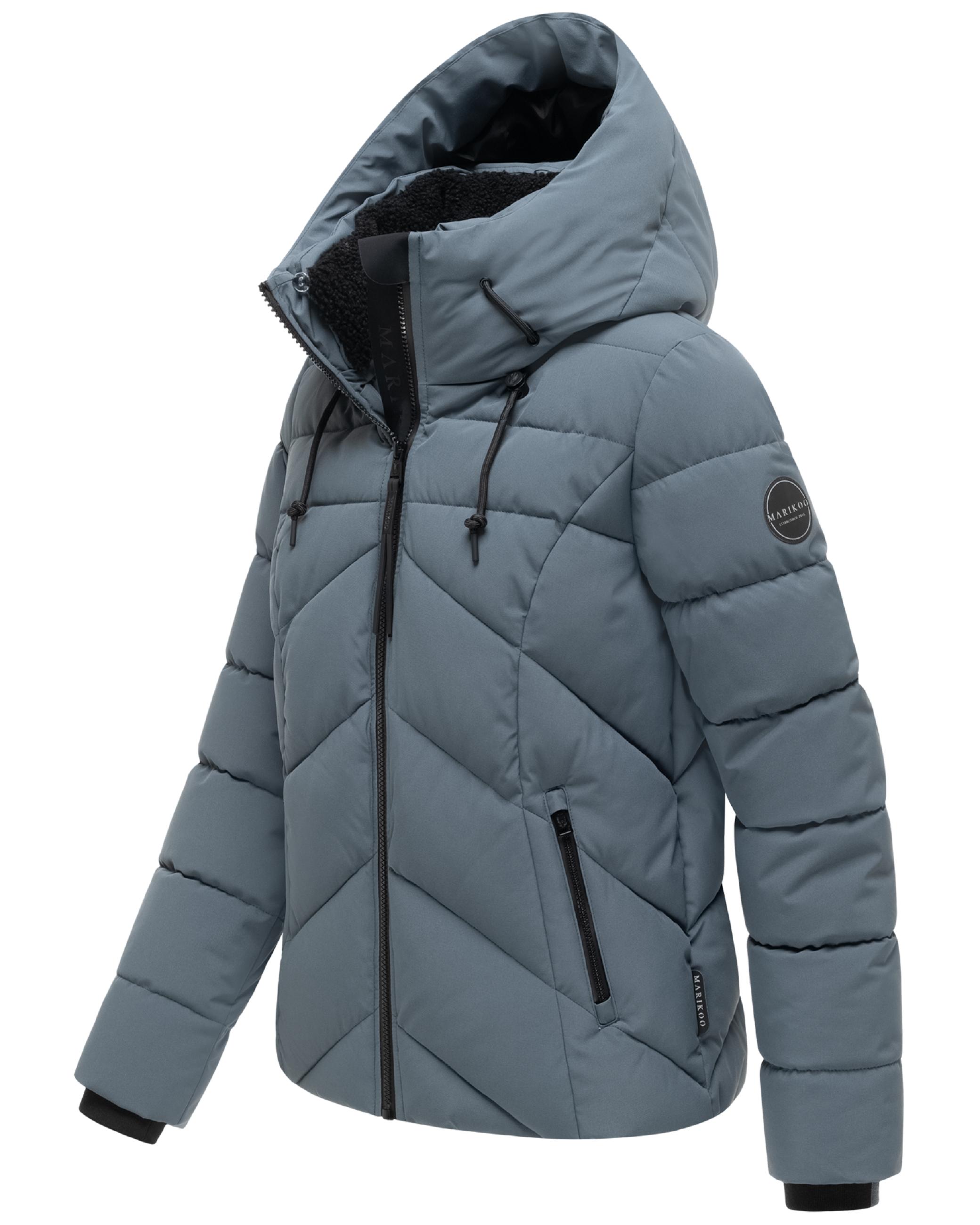 Warme Steppjacke mit abnehmbarem Kragen "Naanda XVI" Blue Grey